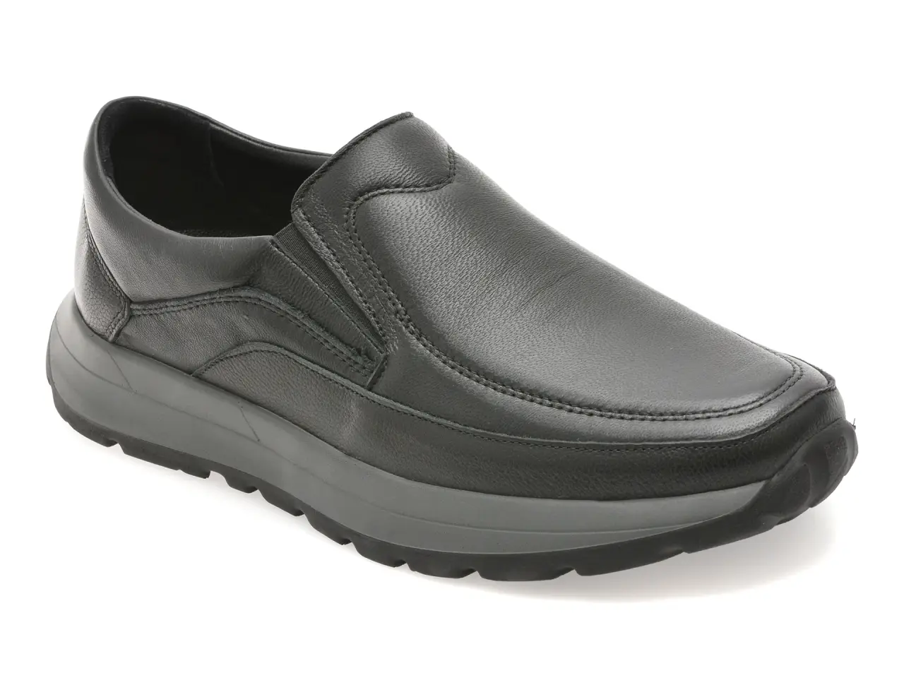 Mocasini OTTER negri, DD7015, din piele naturala