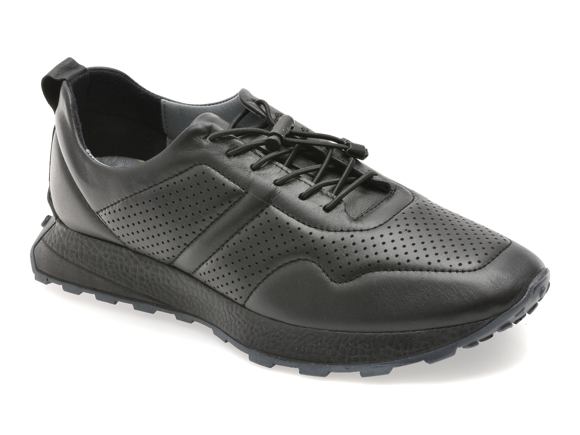 Pantofi sport BITE THE BULLET negri, OY5175, din piele naturala