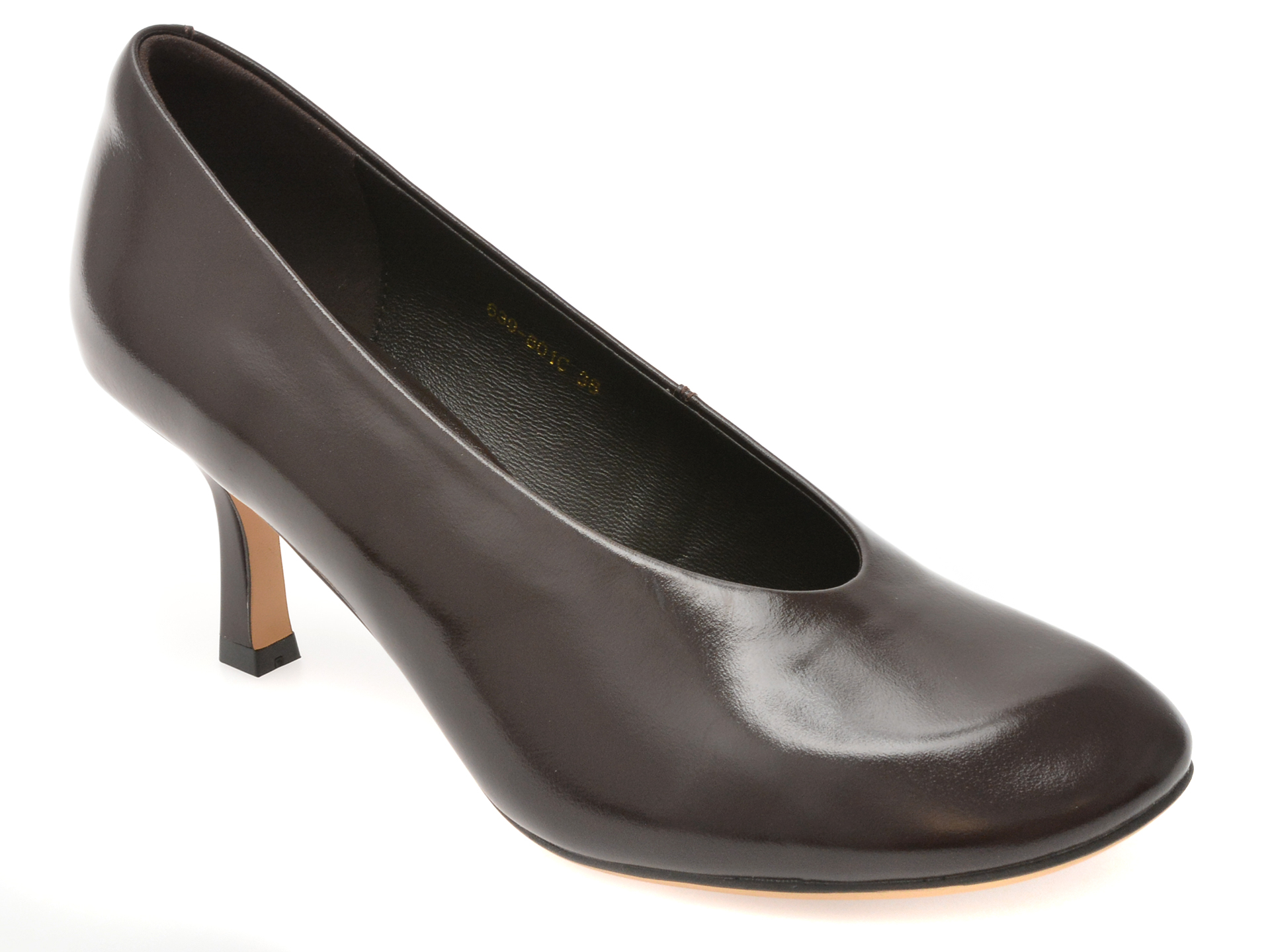 Pantofi eleganti EPICA maro, 639801, din piele naturala lacuita