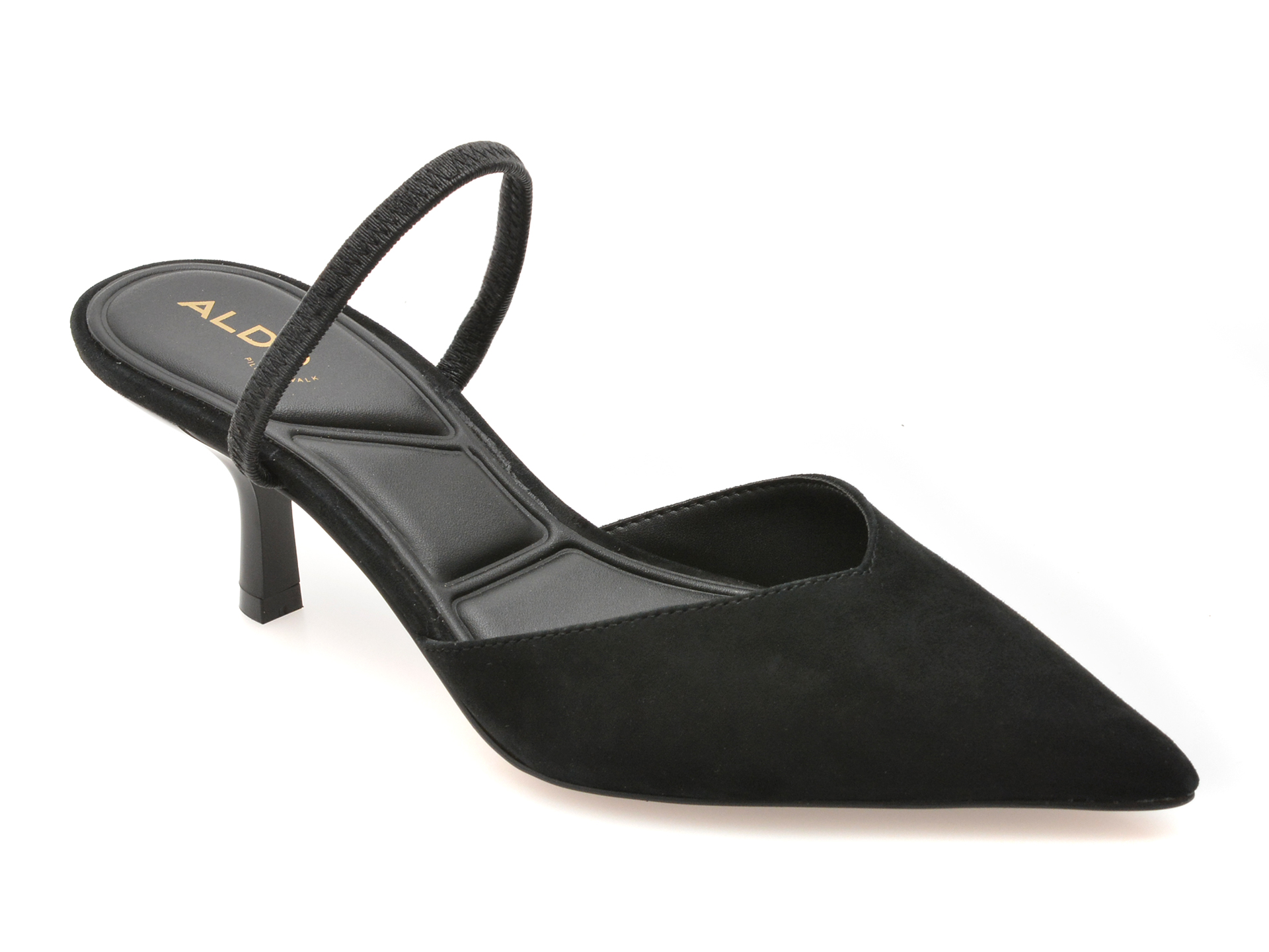 Pantofi eleganti ALDO negri, RE-JESSICA 001, din piele intoarsa