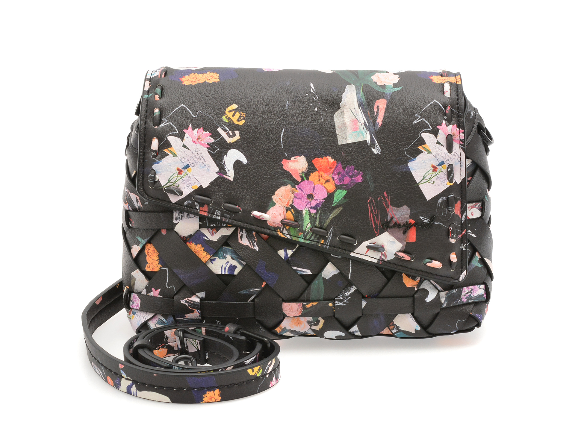 Geanta DESIGUAL neagra, SAXPB0, din piele ecologica