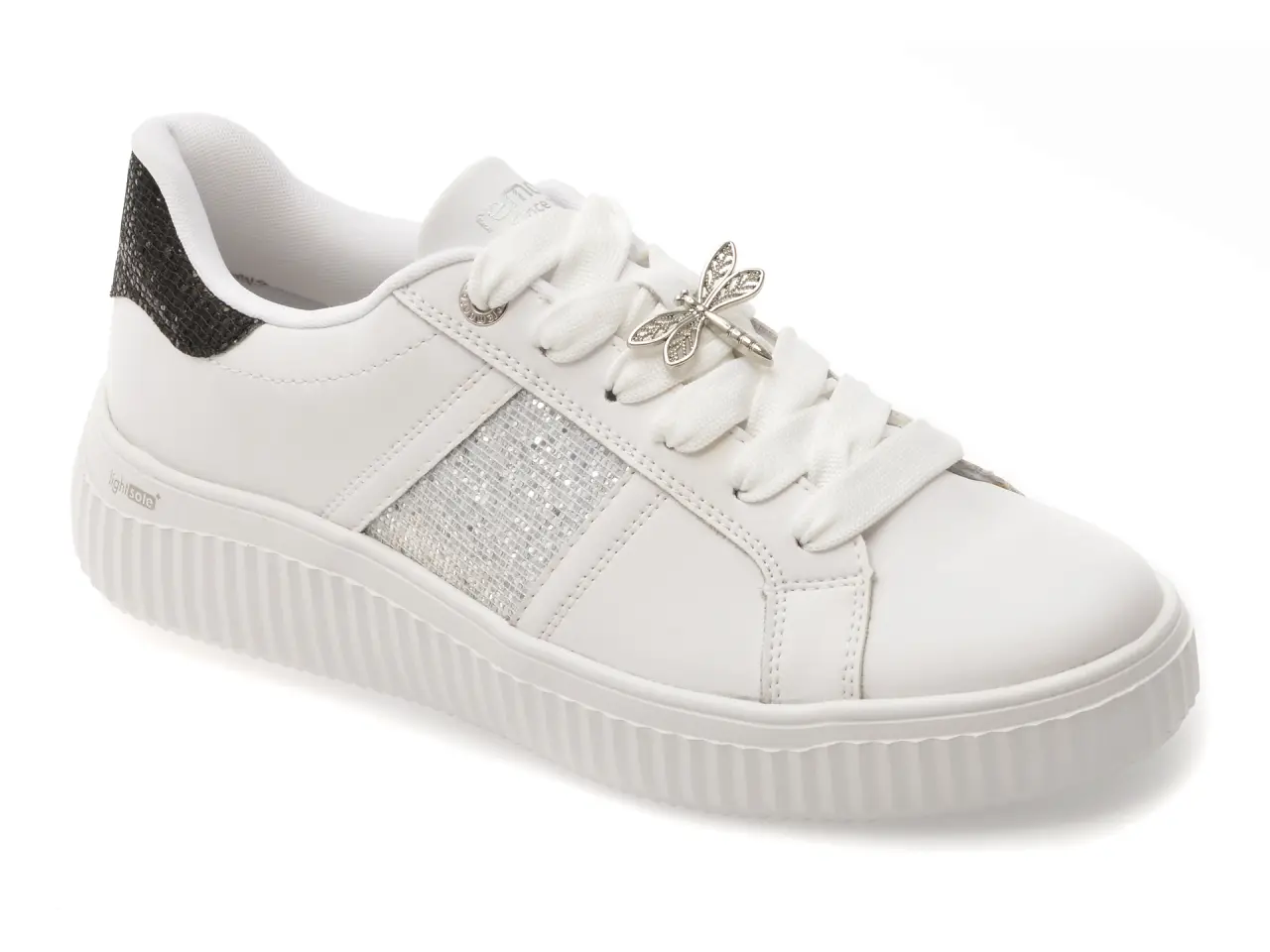 Pantofi sport REMONTE albi, D3E02, din piele naturala