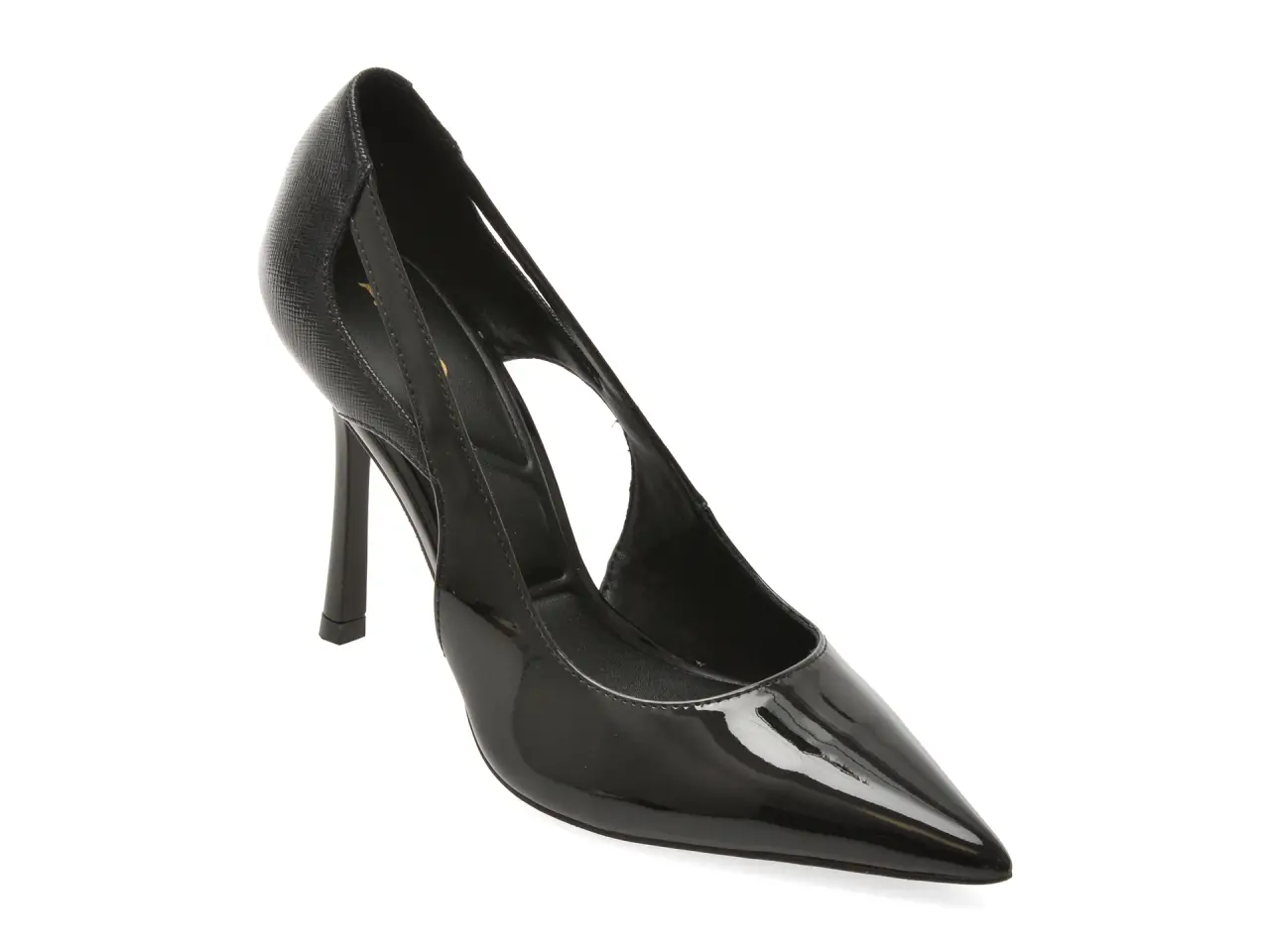 Pantofi eleganti ALDO negri, DELUNA 001, din piele ecologica lacuita