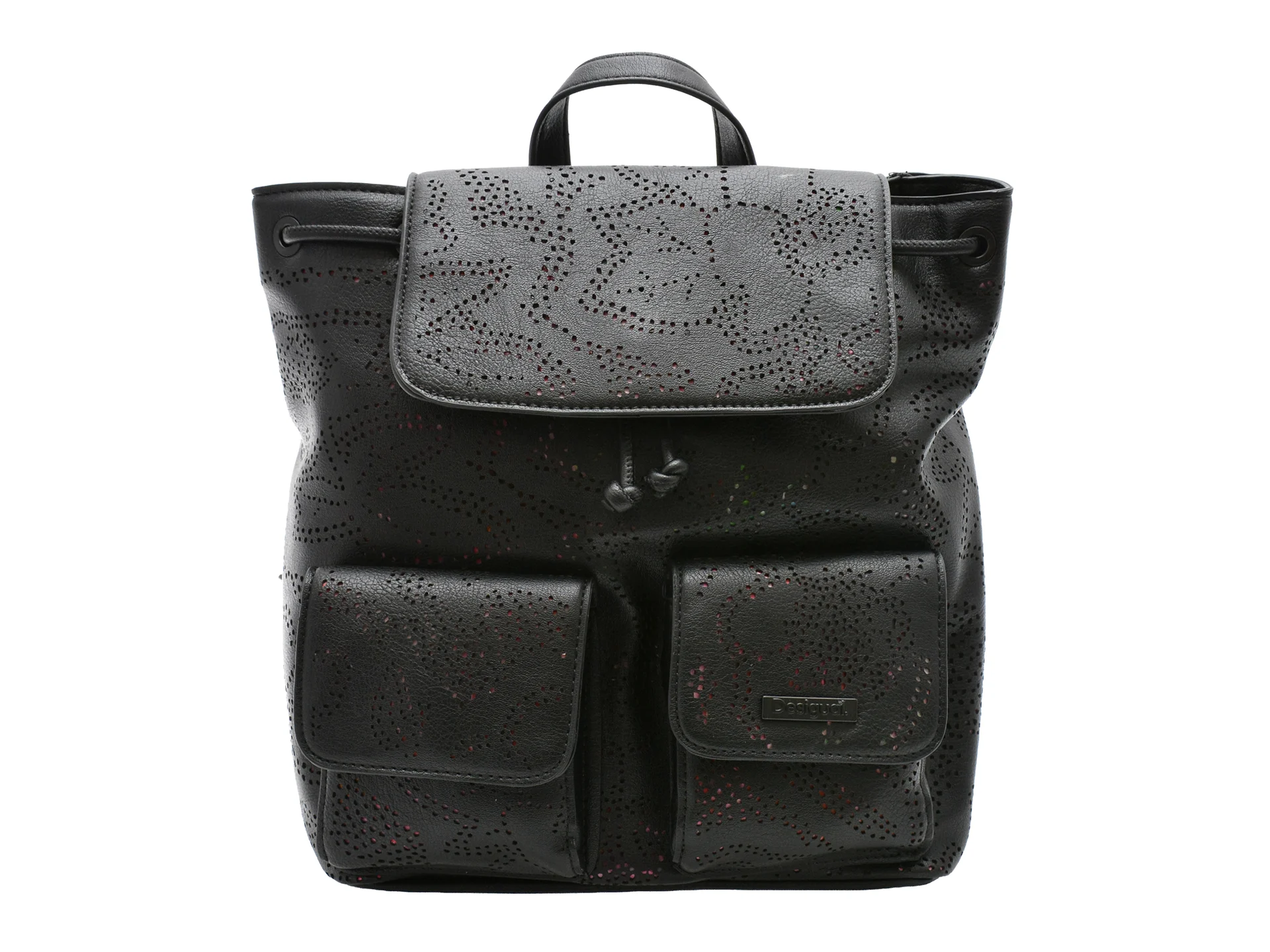 Rucsac DESIGUAL negru, SAKP30, din piele ecologica