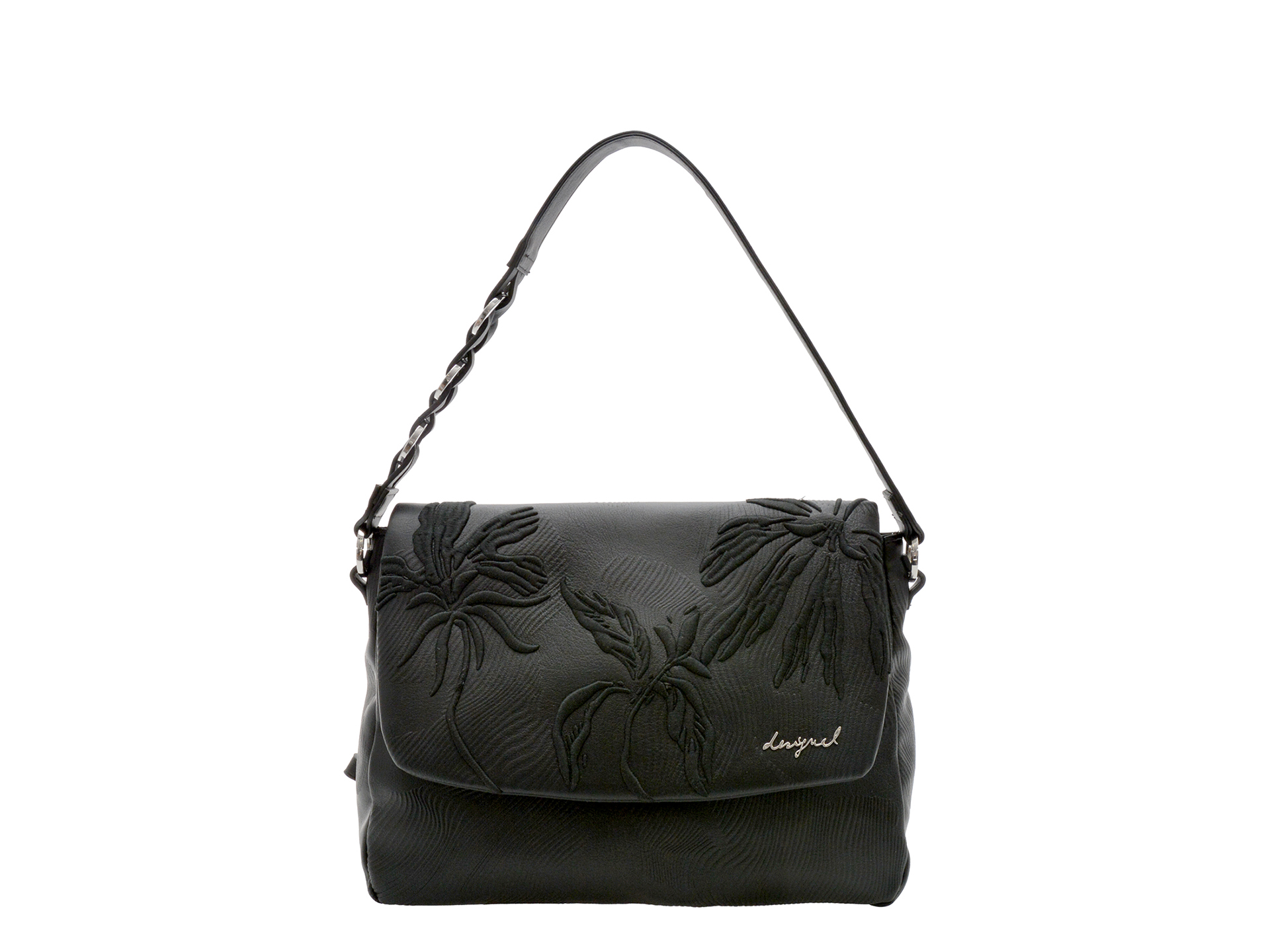 Geanta DESIGUAL neagra, SAKP31, din piele ecologica