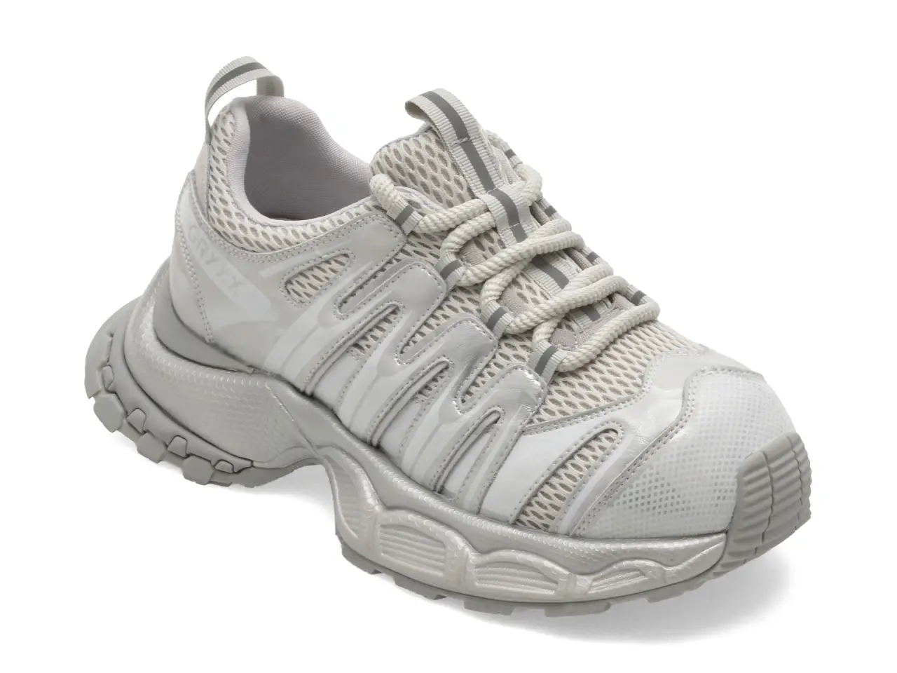Pantofi sport GRYXX argintii, 9023, din piele naturala