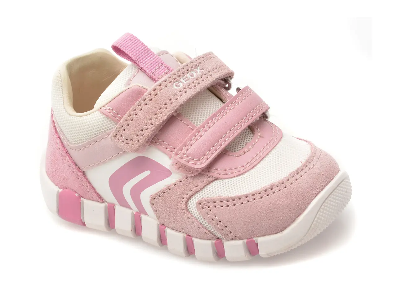 Pantofi sport GEOX roz, B3558C, din material textil si piele naturala
