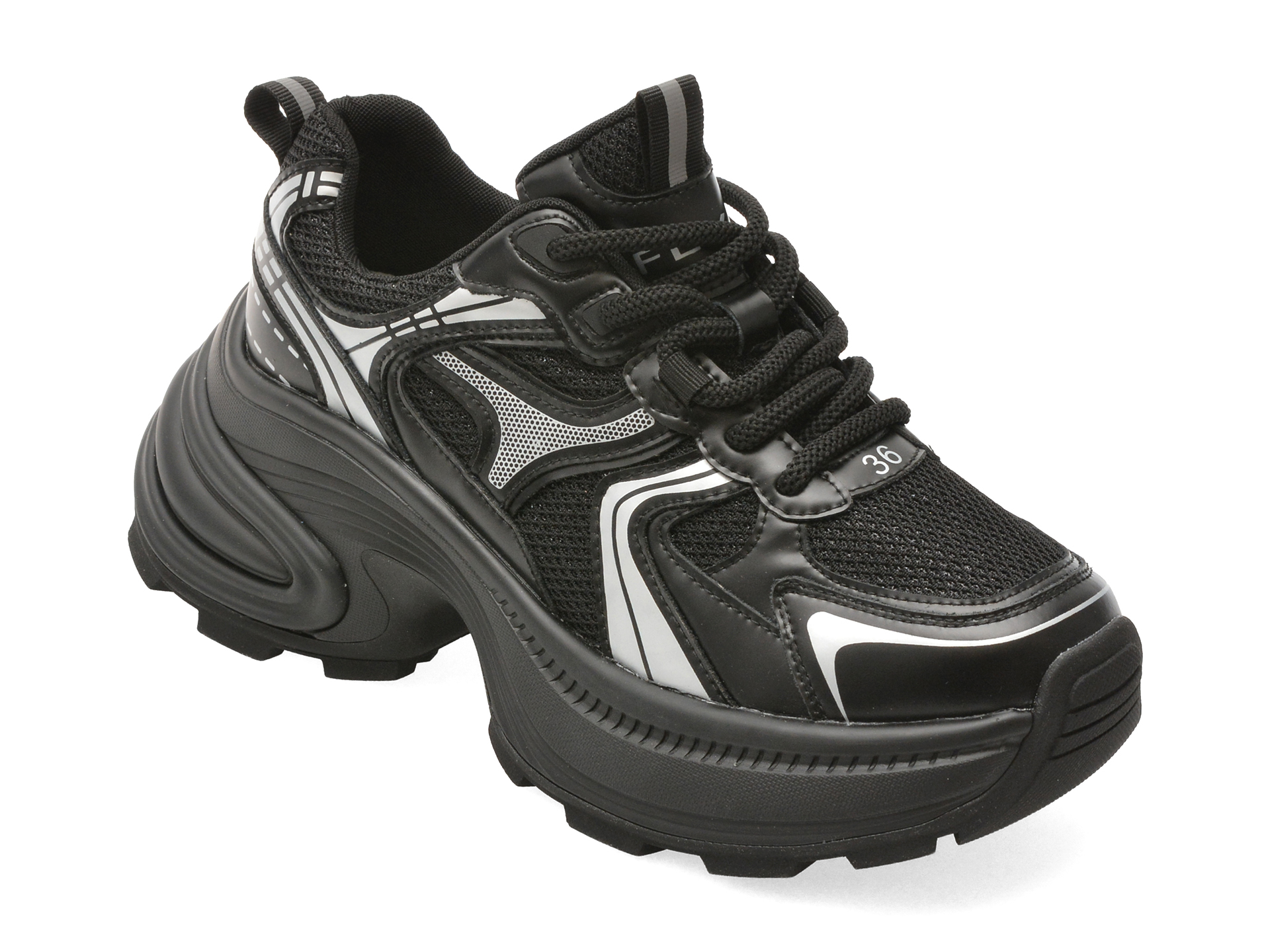 Pantofi sport FLAVIA PASSINI negri, 910, din piele naturala