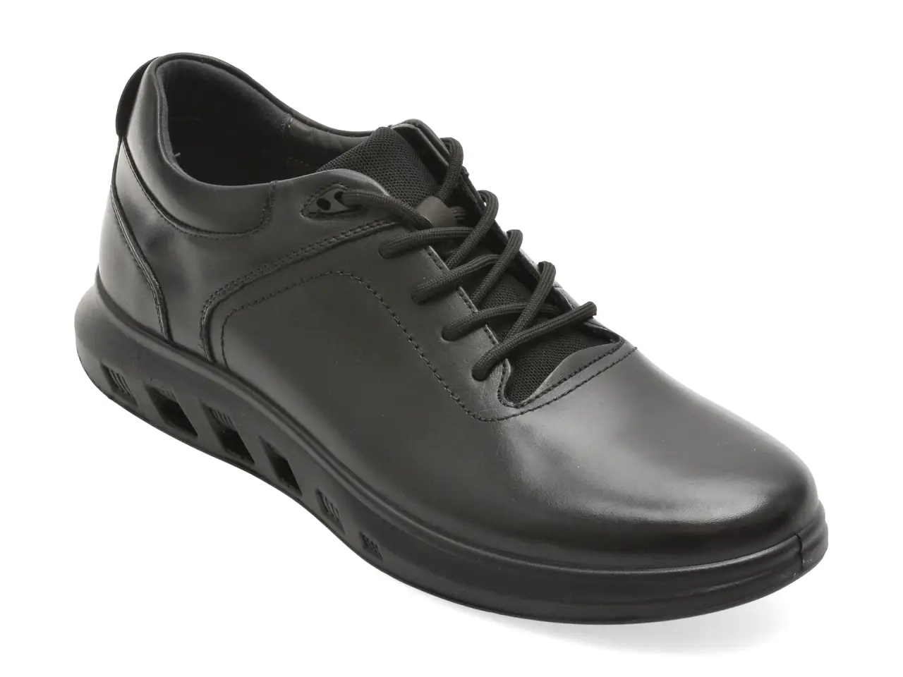 Pantofi OTTER negri, 321809, din piele naturala