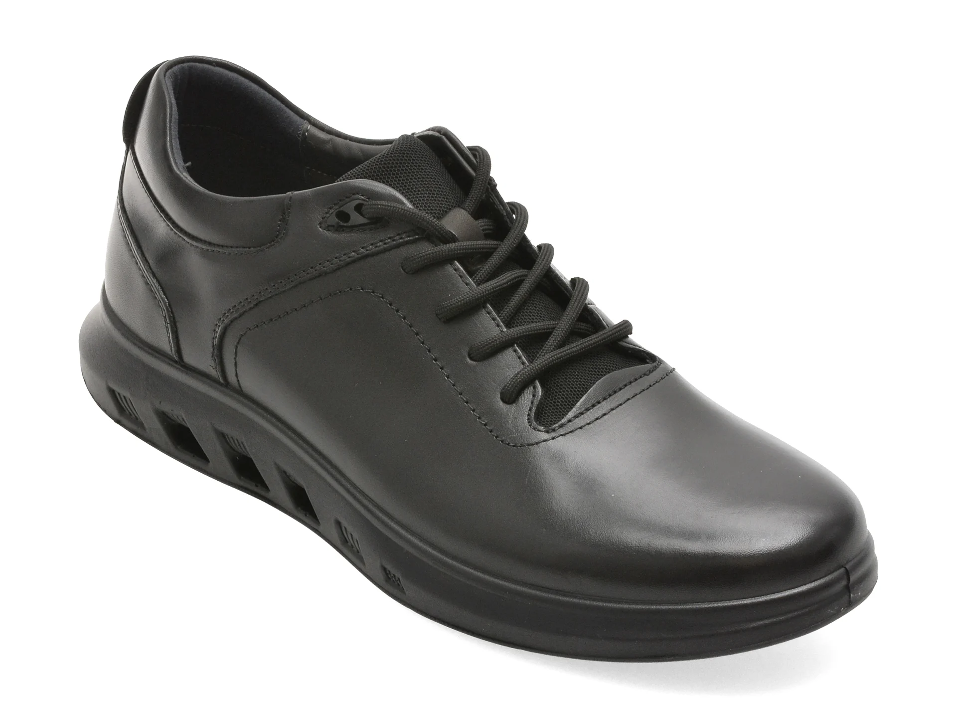Pantofi OTTER negri, 321809, din piele naturala