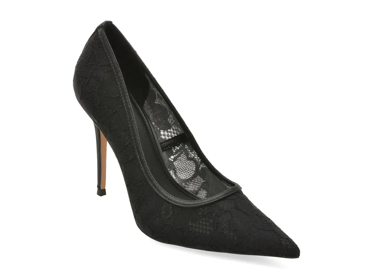Pantofi eleganti ALDO negri, STARRLA 001, din material textil