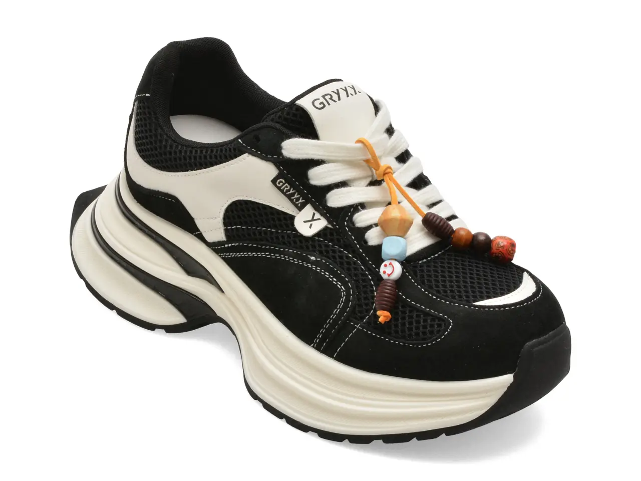 Pantofi sport GRYXX negri, 9052, din nabuc