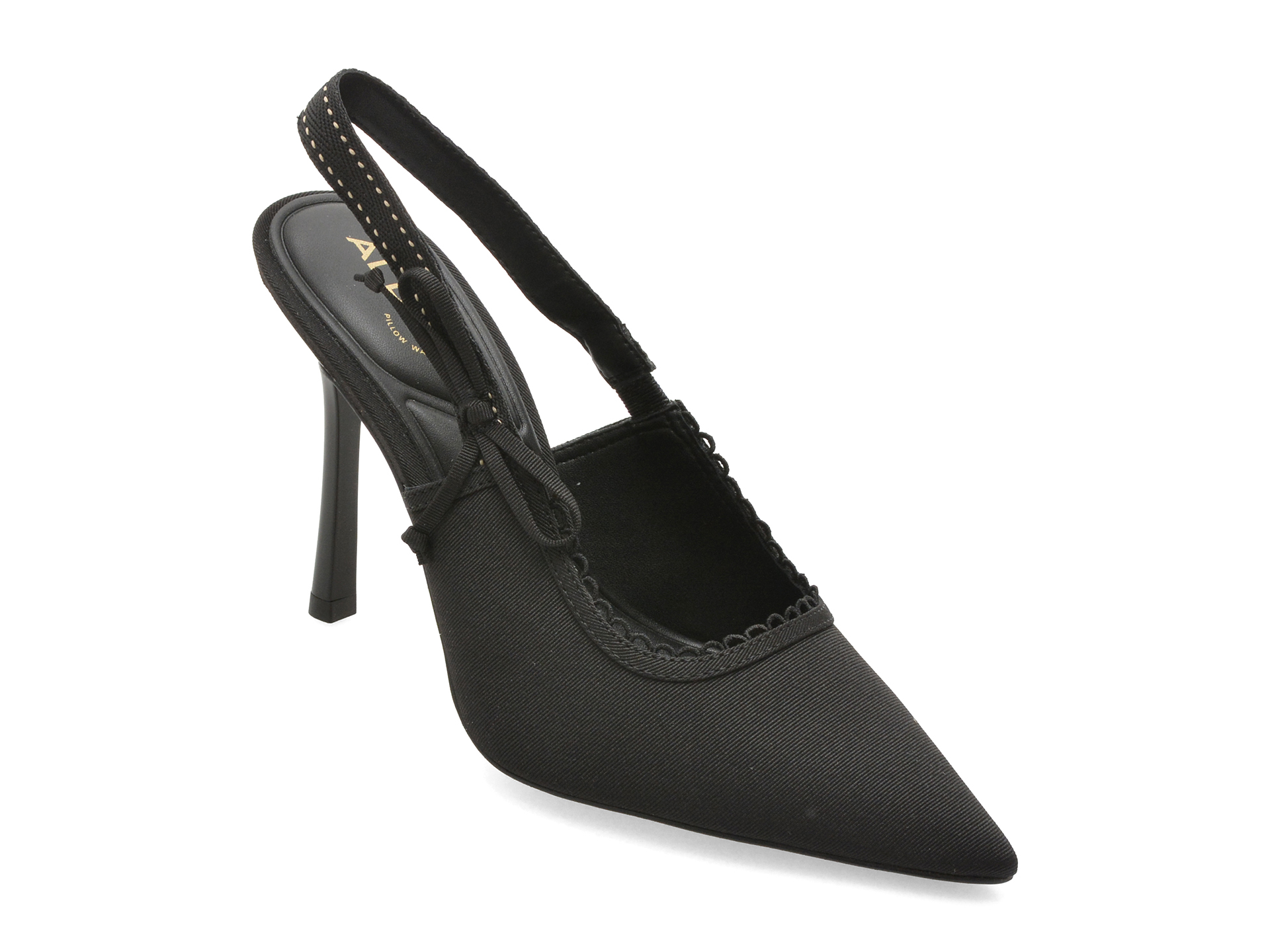 Pantofi eleganti ALDO negri, HENNIE 007, din material textil