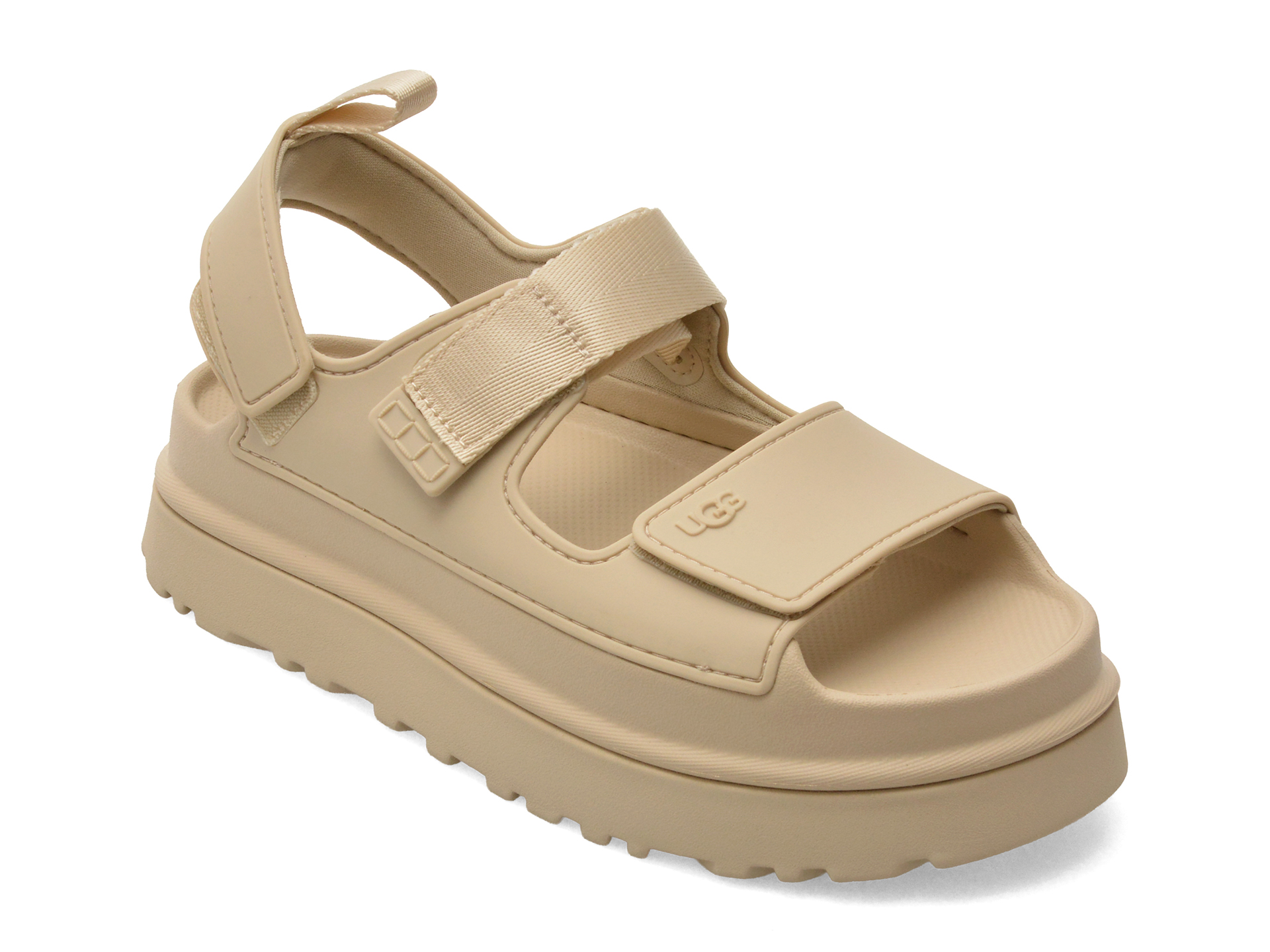 Sandale UGG bej, GOLDEN GLOW, din piele ecologica
