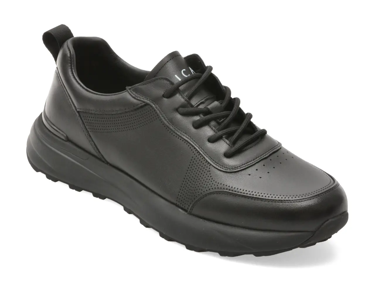 Pantofi sport EPICA negri, 63026, din piele naturala
