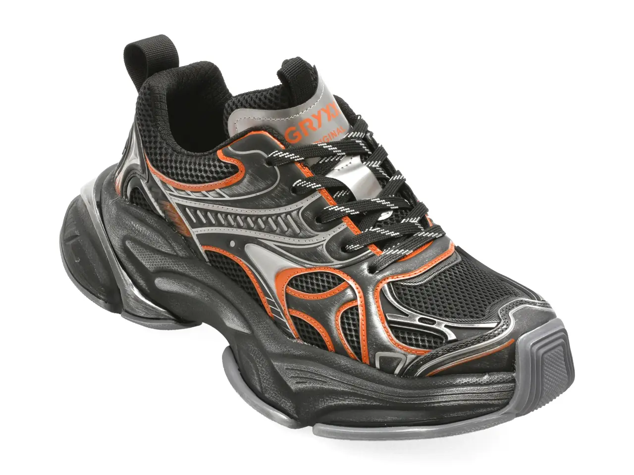 Pantofi sport GRYXX negri, 66633, din material textil