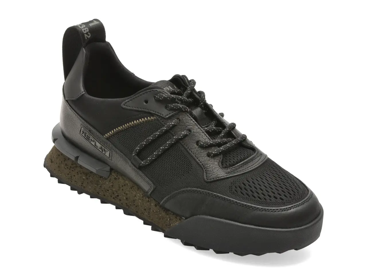 Pantofi sport REPLAY negri, MS1P72L, din piele naturala