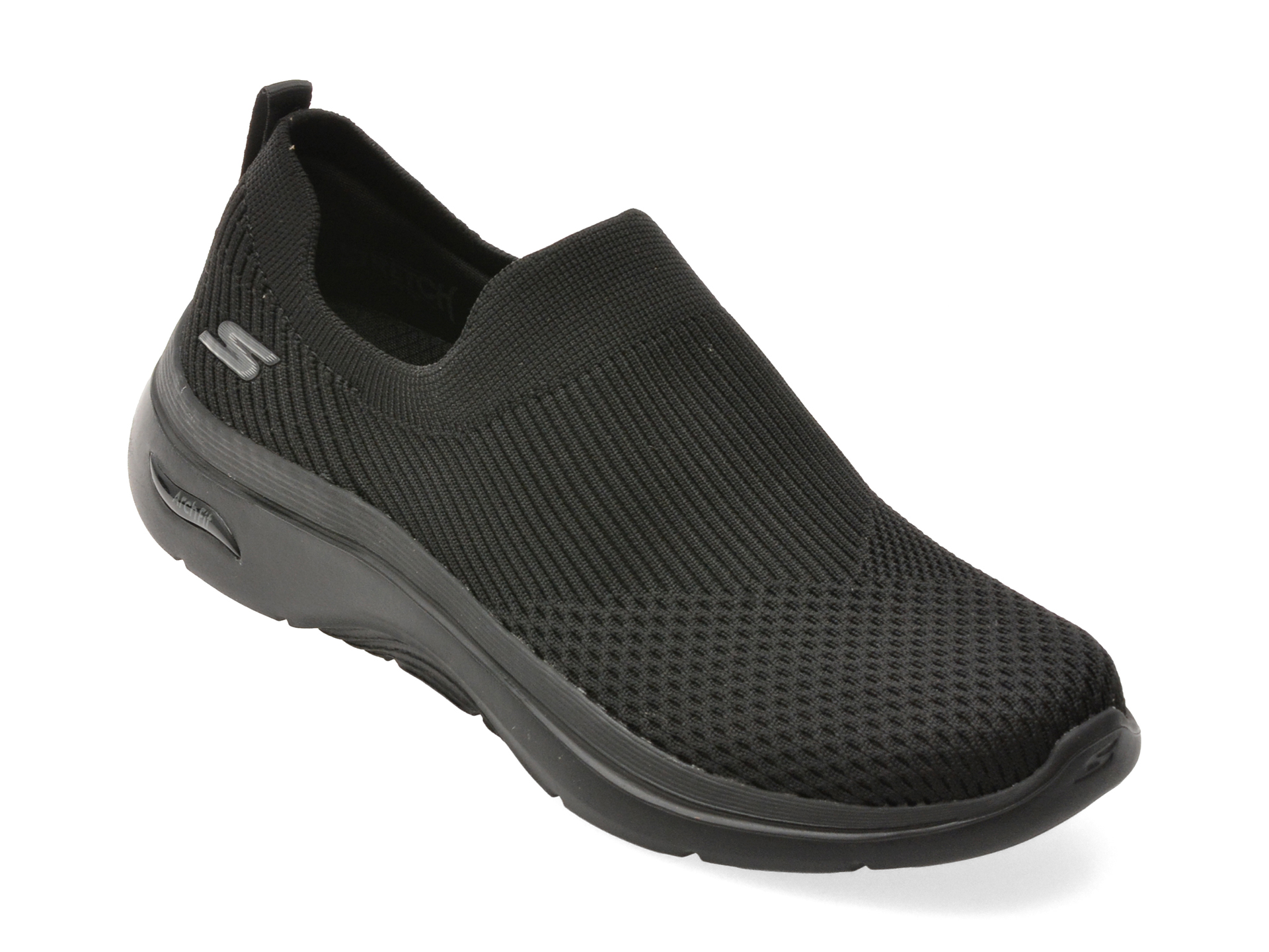 Pantofi sport SKECHERS negri, GO WALK ARCH FIT 2.0, din material textil