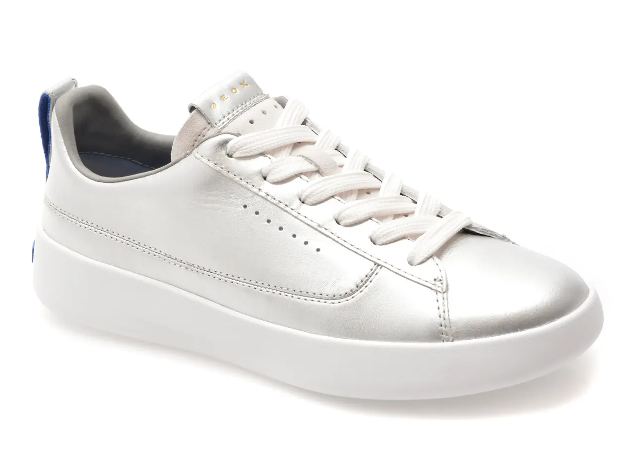 Pantofi sport GEOX argintii, D658KD, din piele naturala