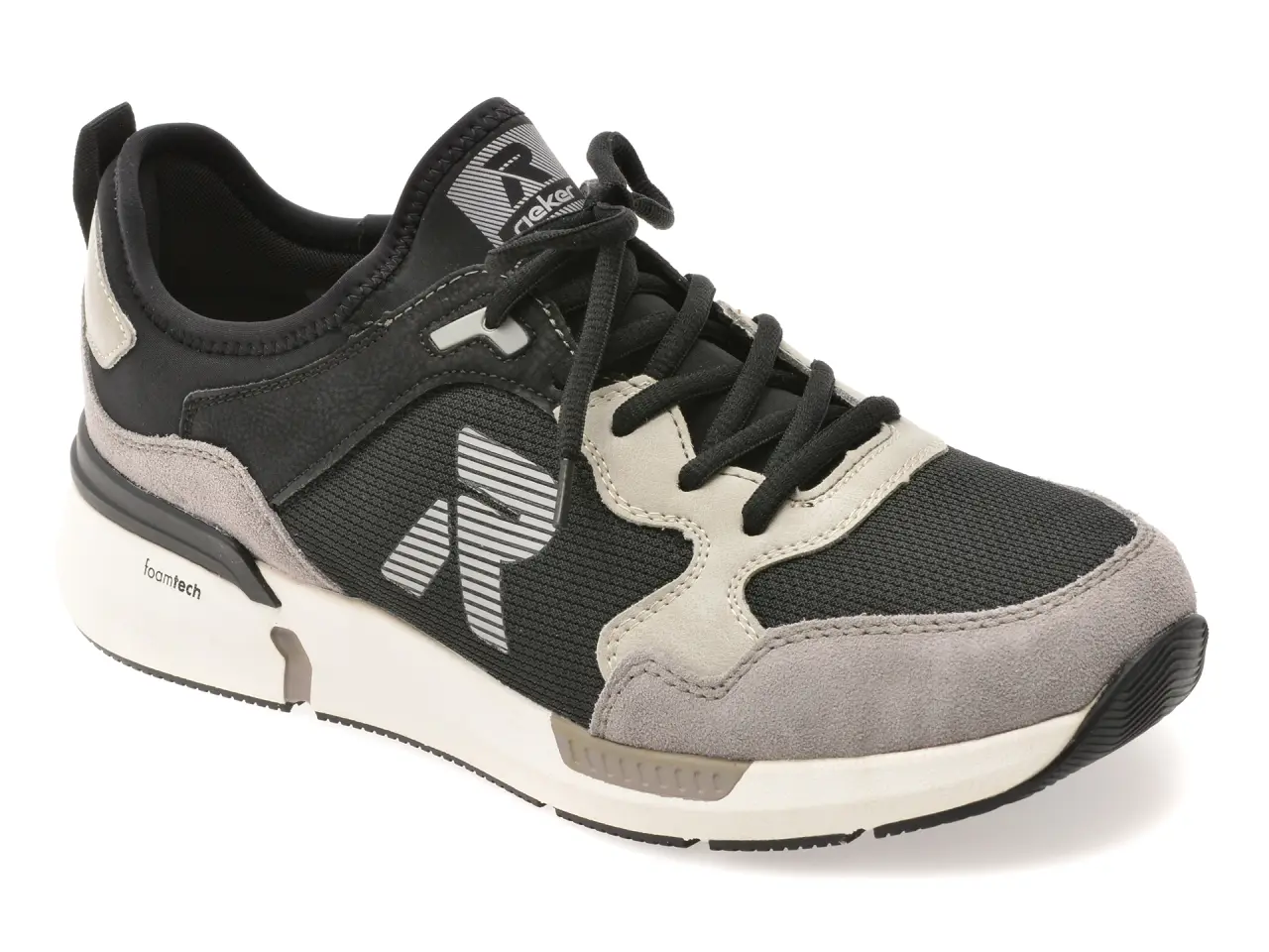 Pantofi sport RIEKER negri, U1405, din material textil