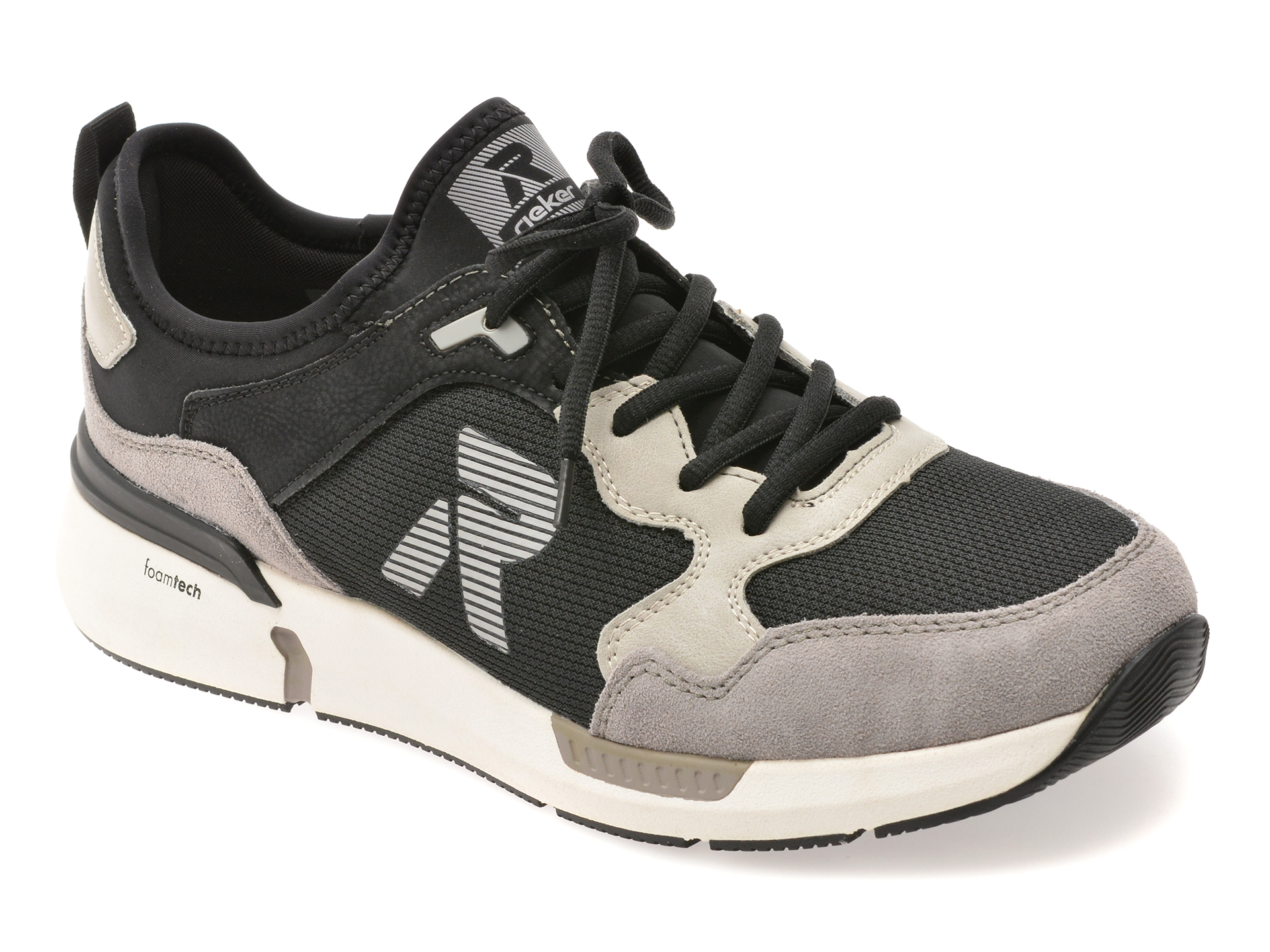 Pantofi sport RIEKER negri, U1405, din material textil
