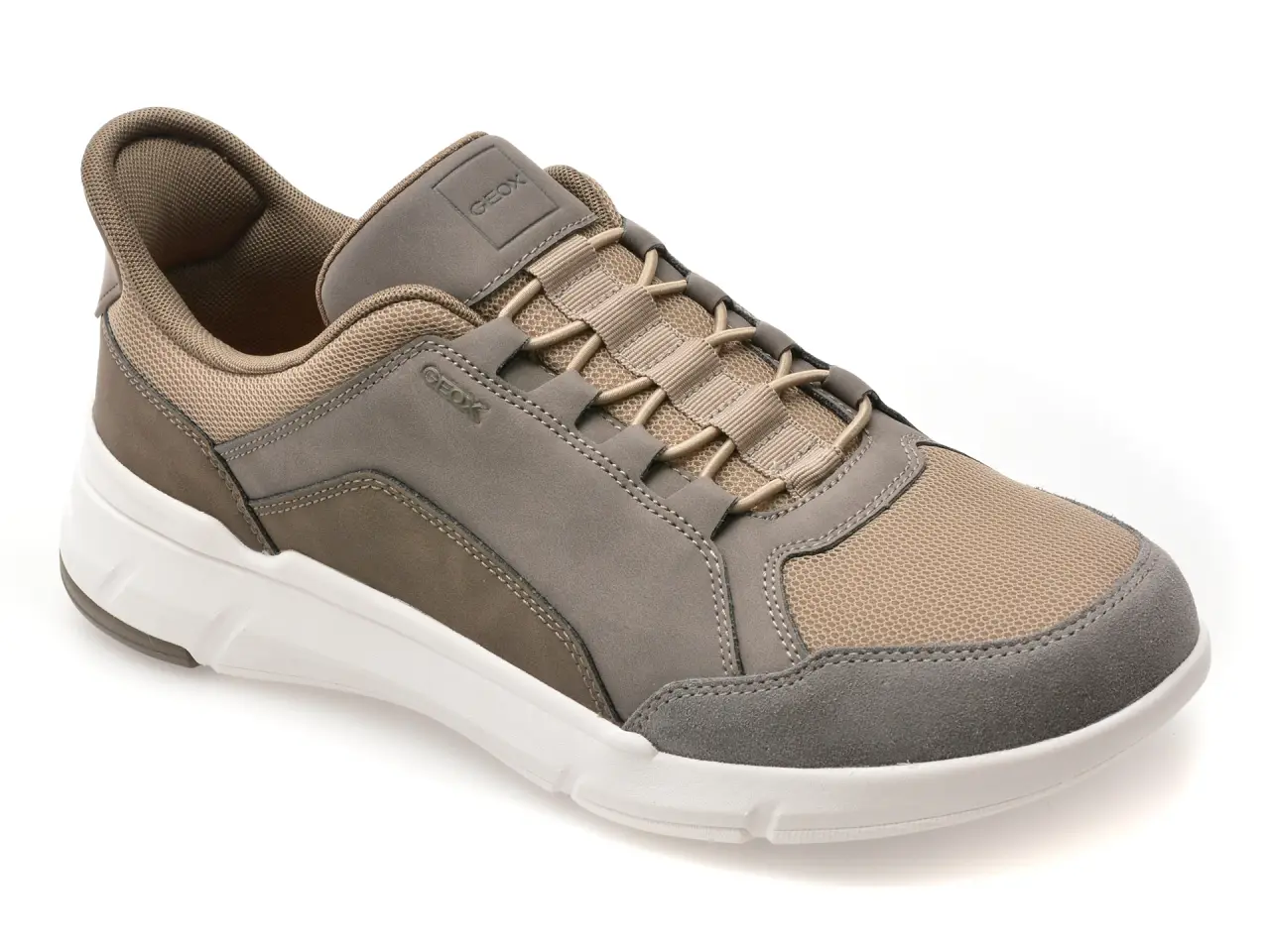 Pantofi sport GEOX gri, U659KA, din piele ecologica