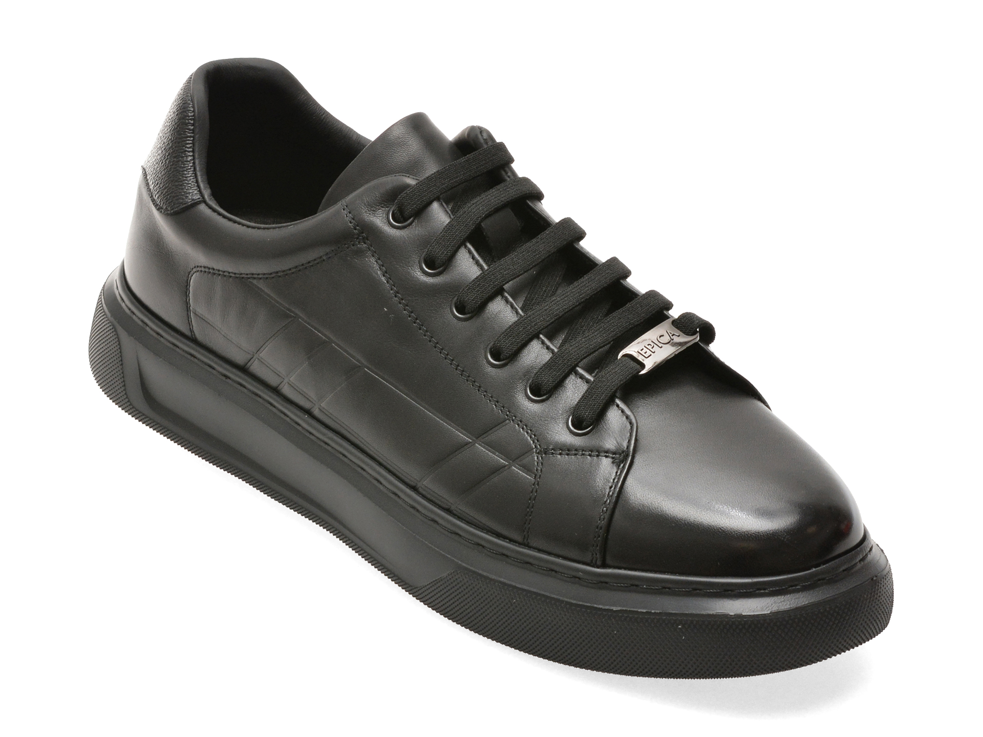 Pantofi sport EPICA negri, T8900, din piele naturala