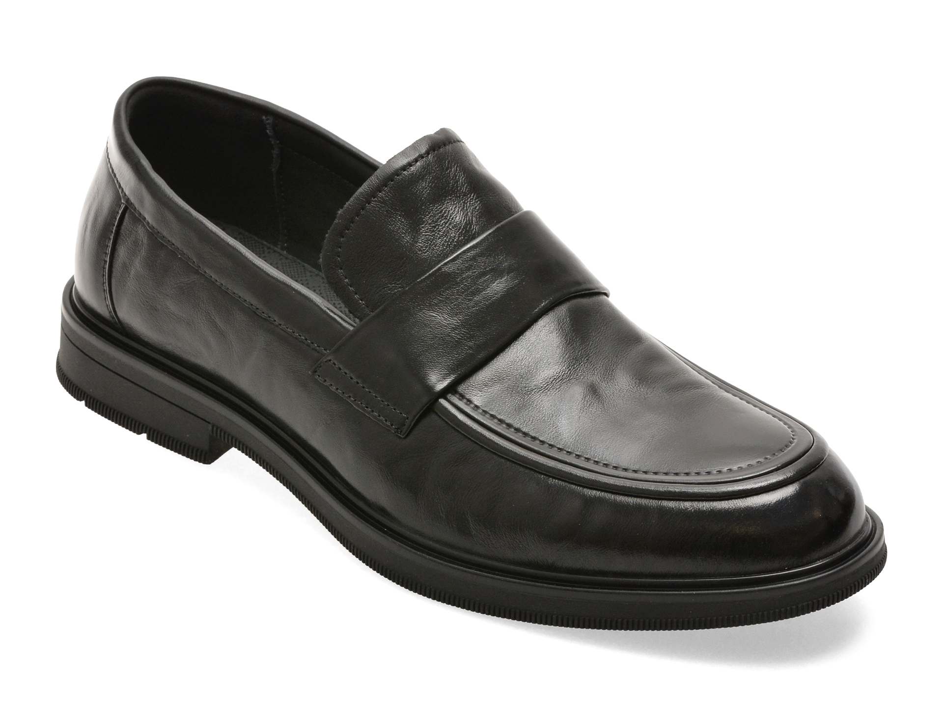 Mocasini eleganti EPICA negri, AH02, din piele naturala