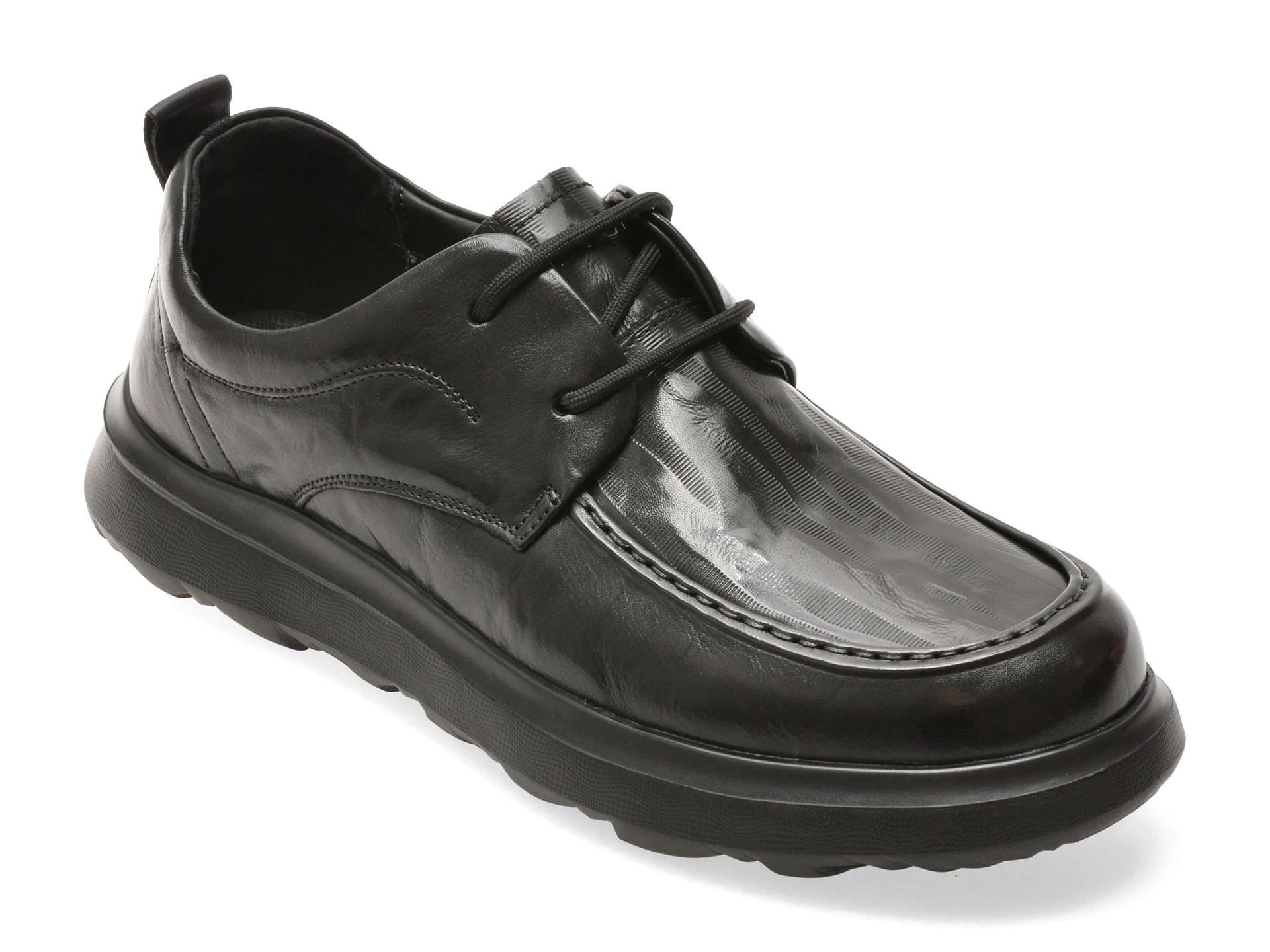 Pantofi EPICA negri, FH07, din piele naturala