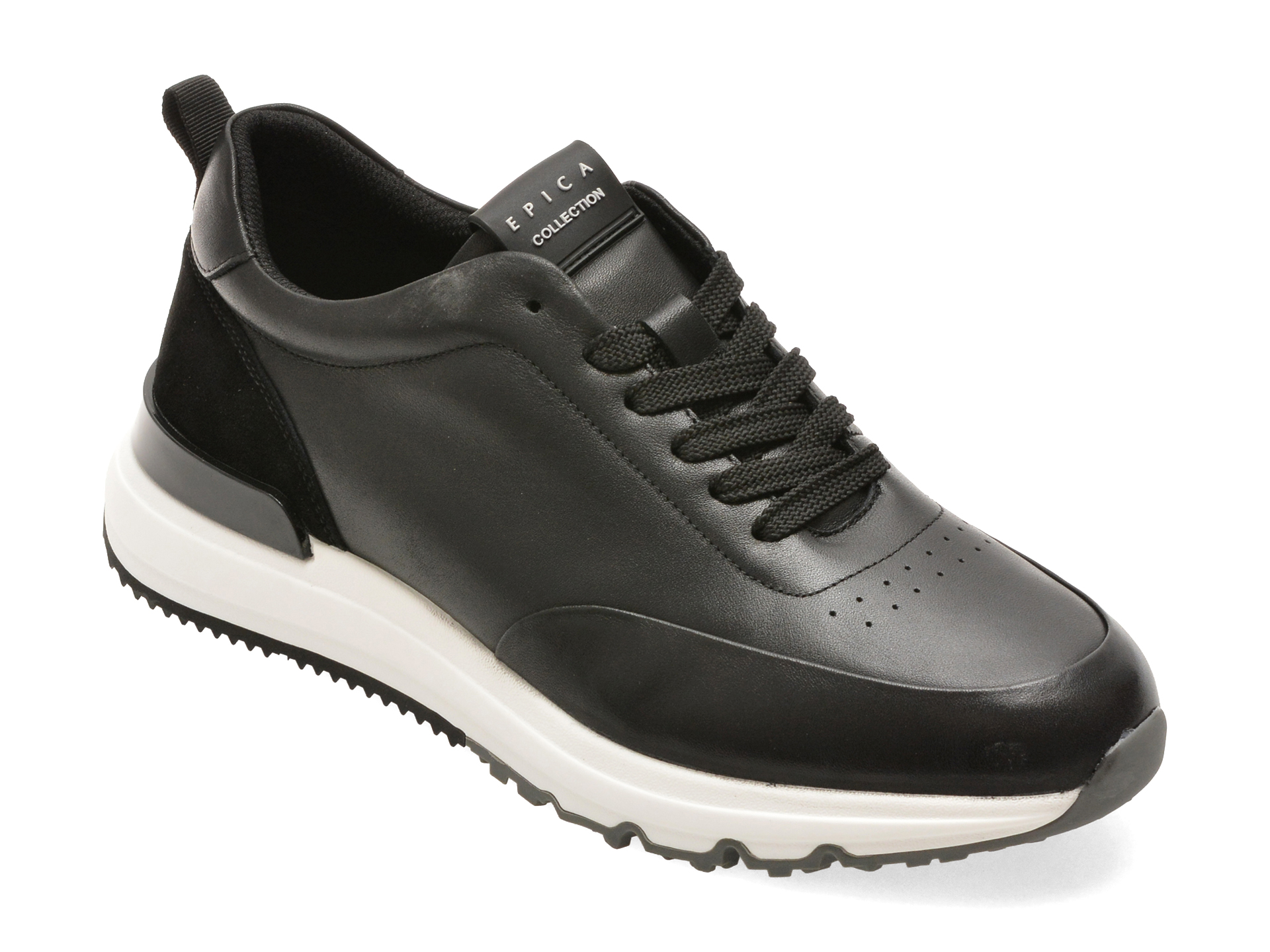 Pantofi sport EPICA negri, 19358, din piele naturala