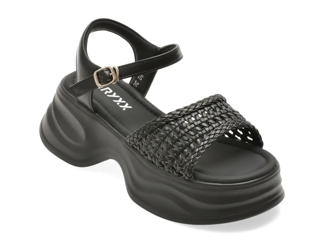 Sandale GRYXX negre, 550886, din piele ecologica