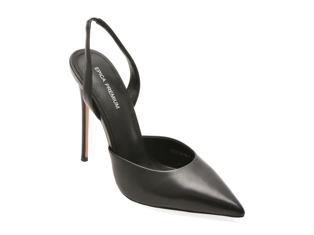Pantofi eleganti EPICA PREMIUM negri, 2317213, din piele naturala