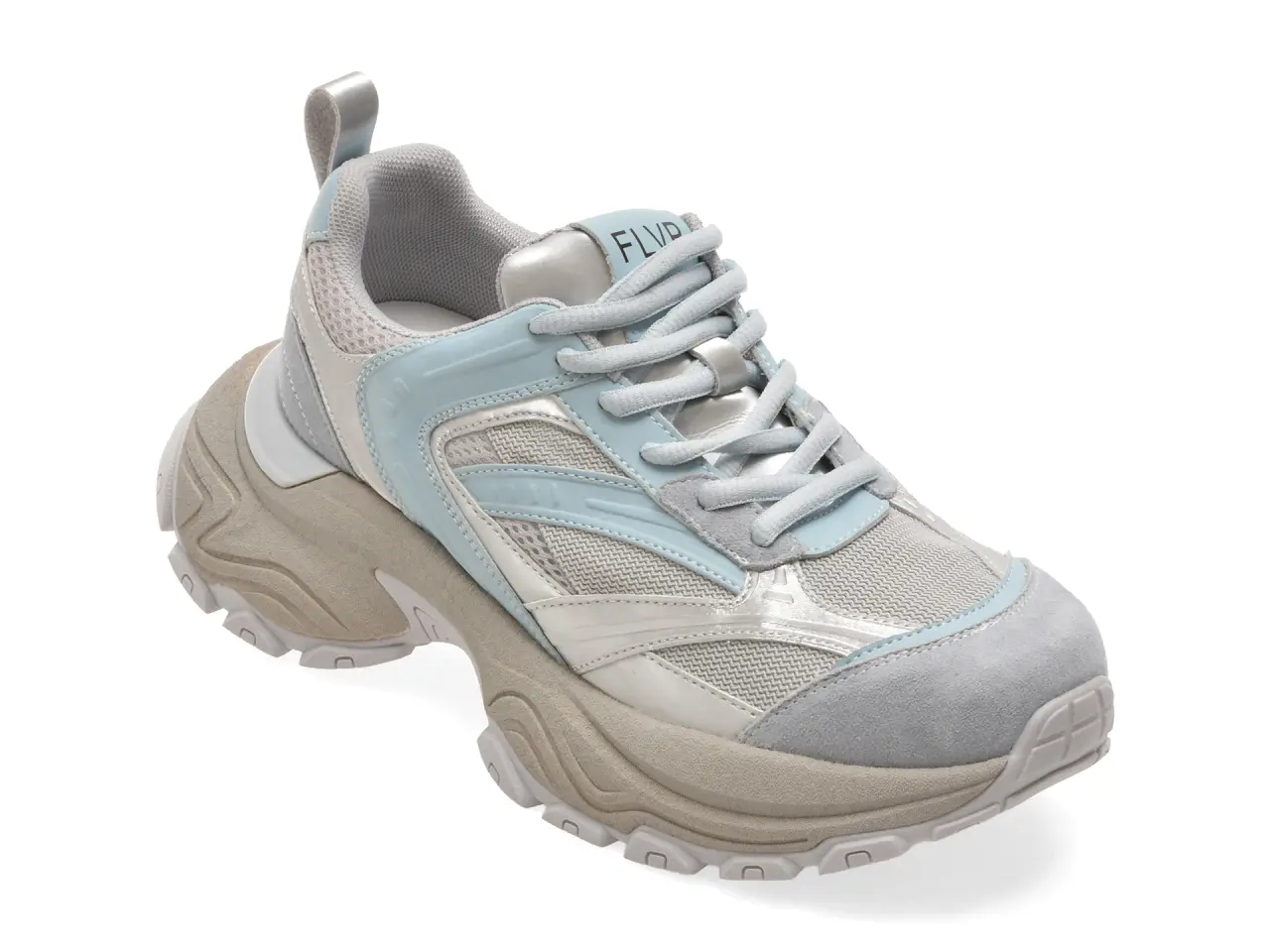 Pantofi sport FLAVIA PASSINI argintii, T9178, din piele ecologica