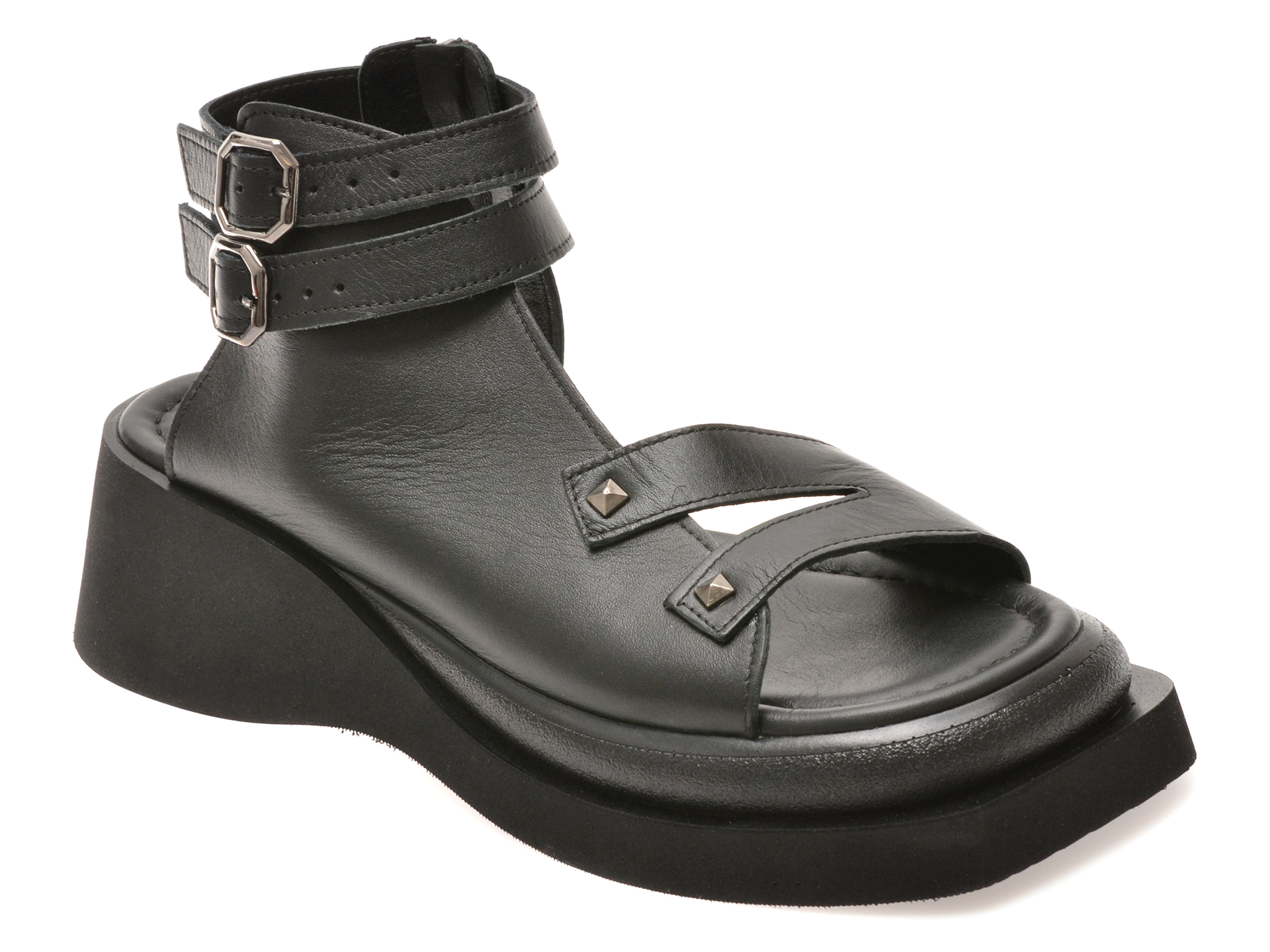 Sandale GRYXX negre, 208423, din piele naturala
