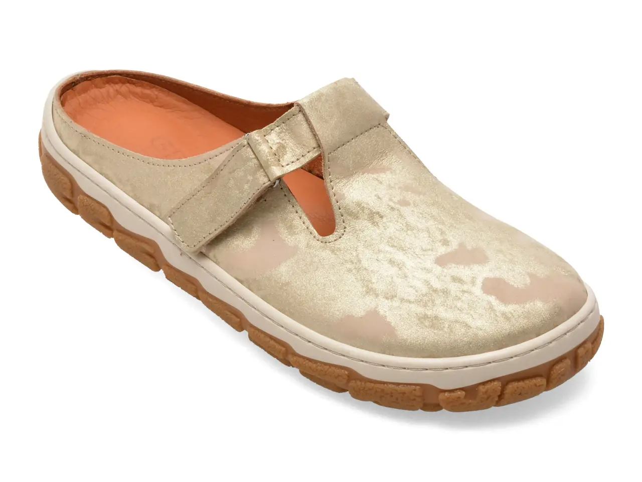 Papuci GRYXX aurii, BK30, din piele naturala