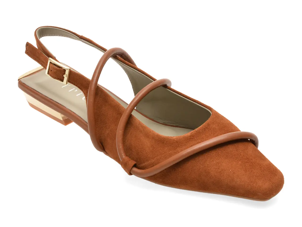 Pantofi eleganti EPICA maro, 16028, din piele intoarsa
