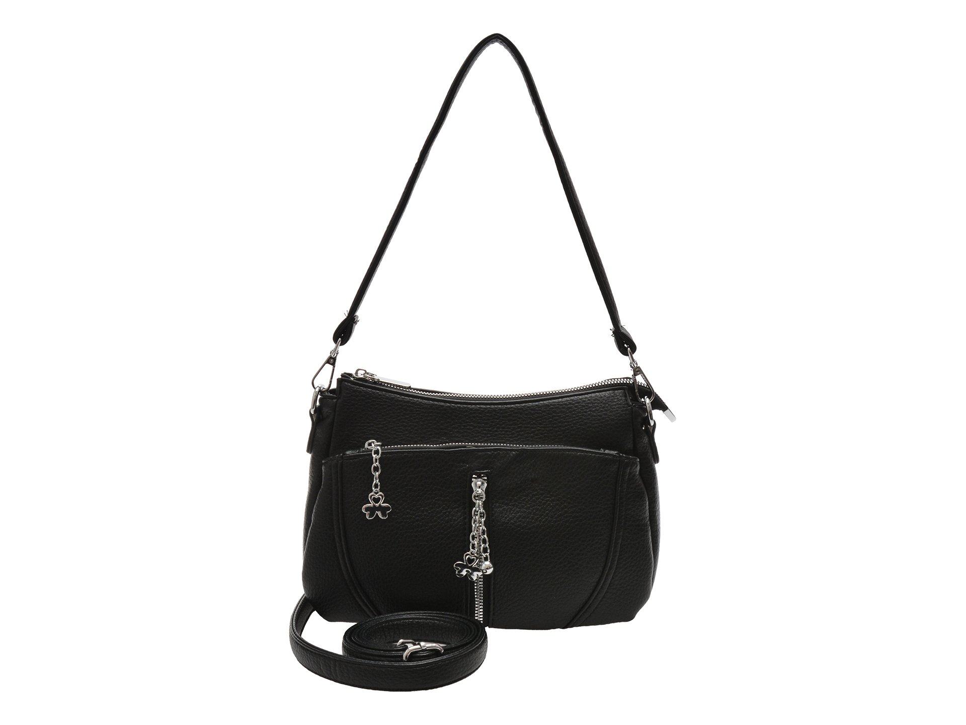 Geanta FLAVIA PASSINI neagra, 9632, din piele ecologica