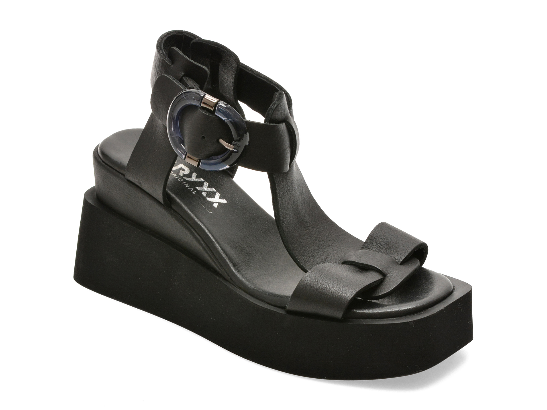 Sandale GRYXX negre, 4842611, din piele naturala