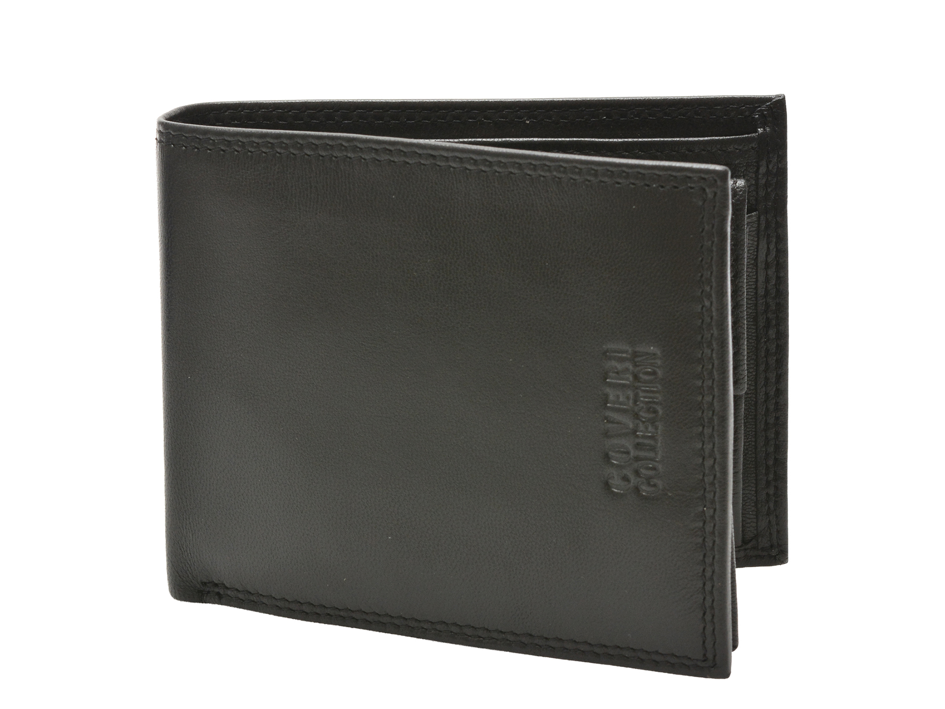 Portofel COVERI COLLECTION negru, 408292, din piele naturala