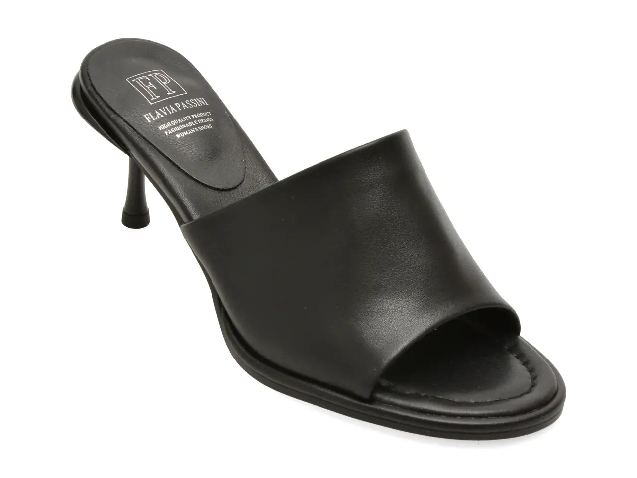 Papuci eleganti FLAVIA PASSINI negri, H5778, din piele naturala