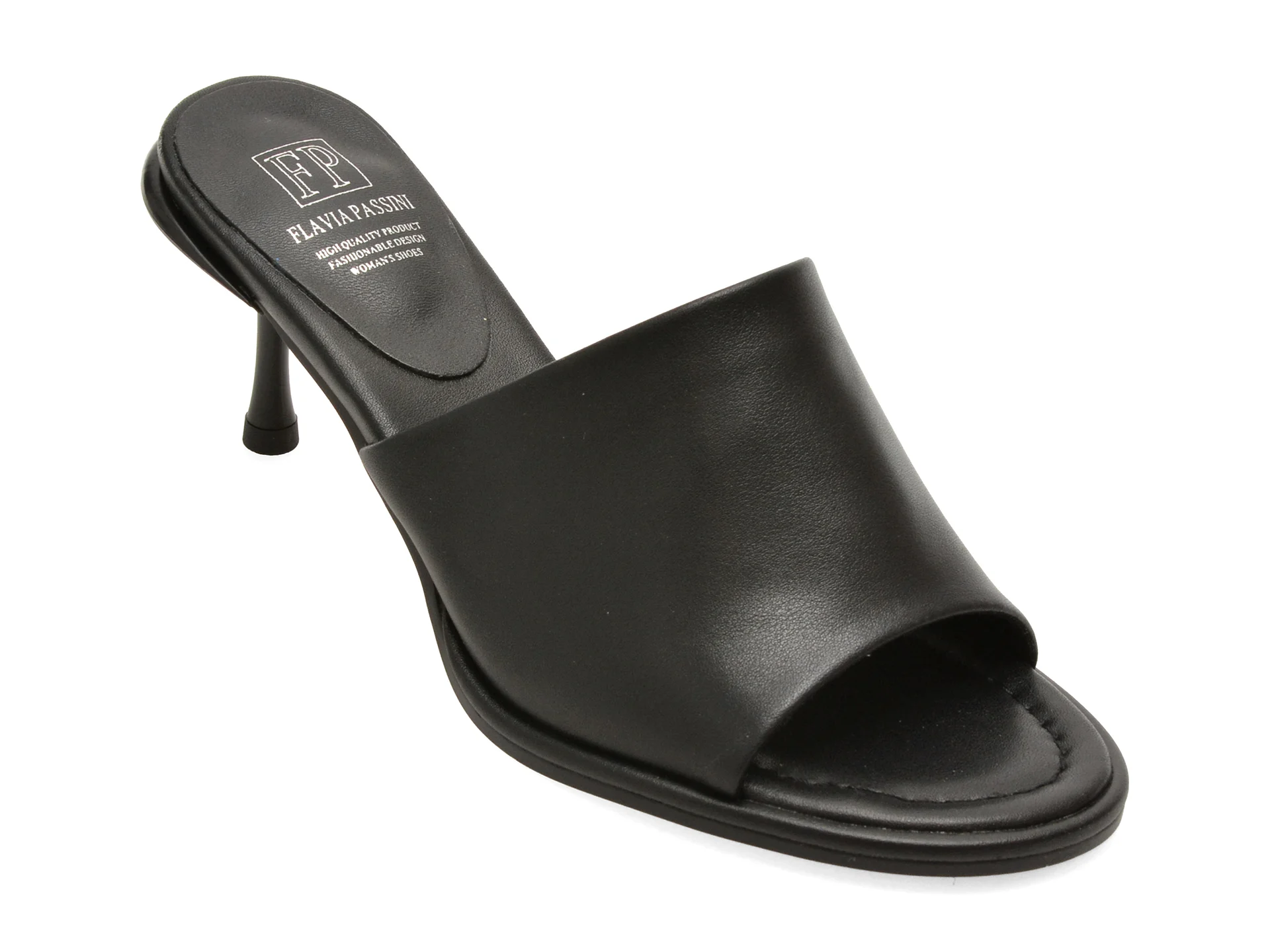 Papuci eleganti FLAVIA PASSINI negri, H5778, din piele naturala