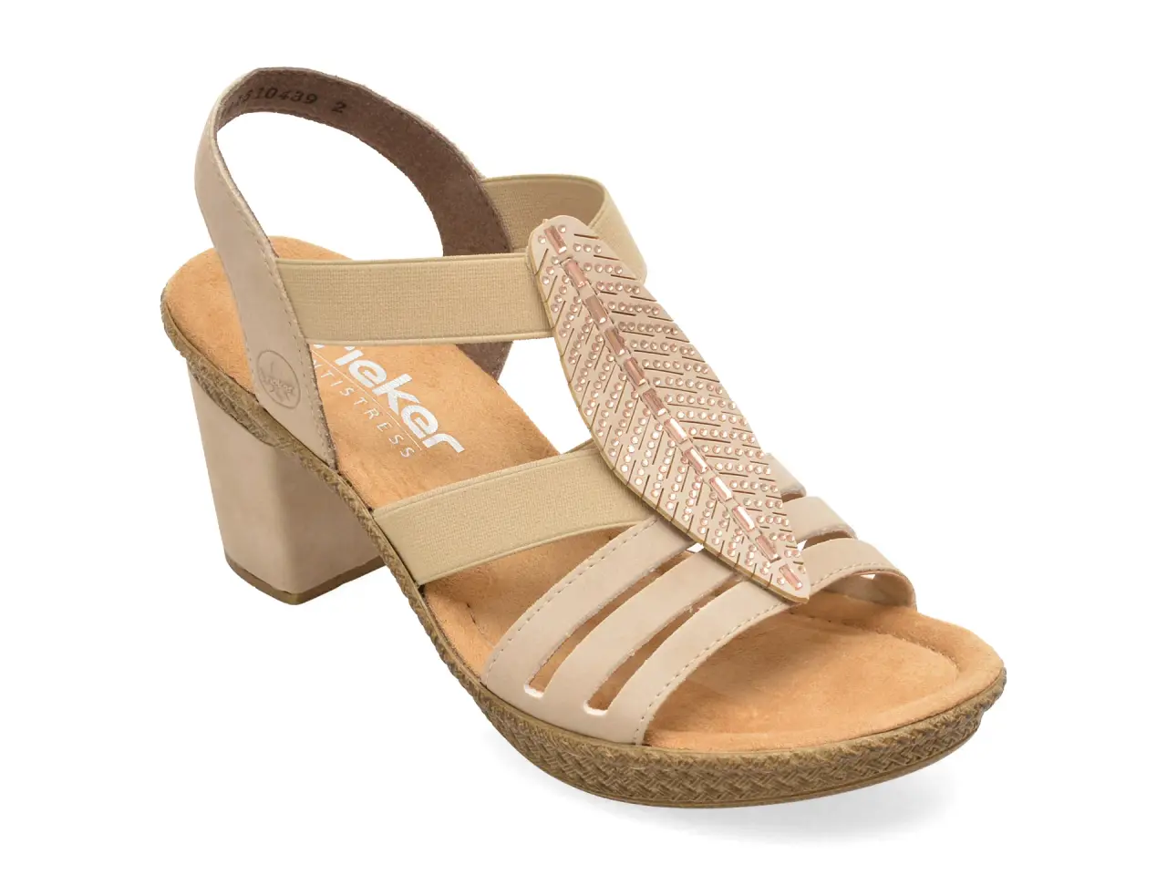 Sandale RIEKER bej, 66526, din piele ecologica