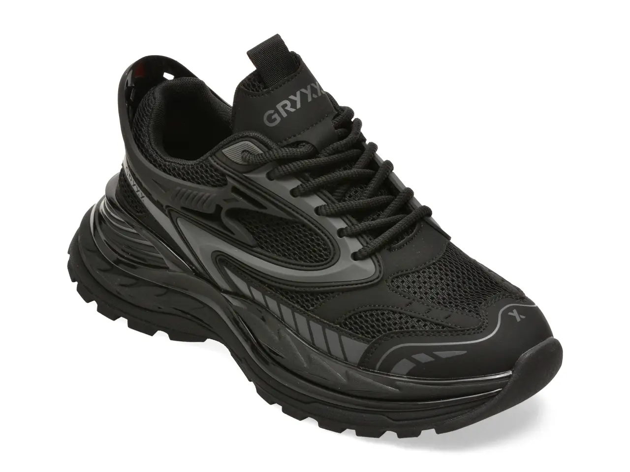 Pantofi sport GRYXX negri, 25825, din material textil