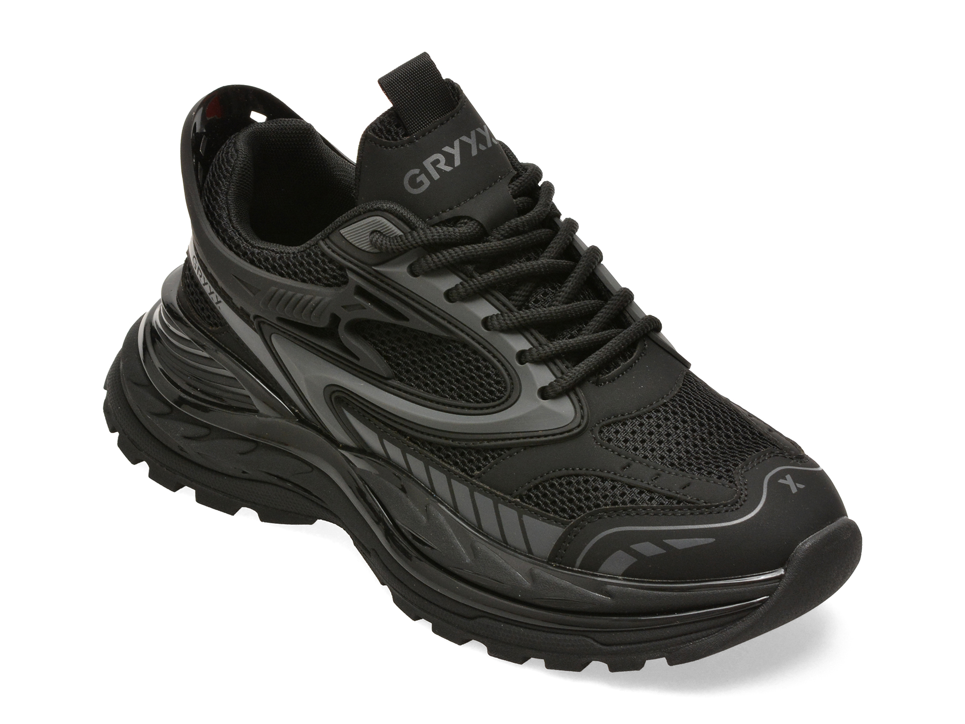 Pantofi sport GRYXX negri, 25825, din material textil