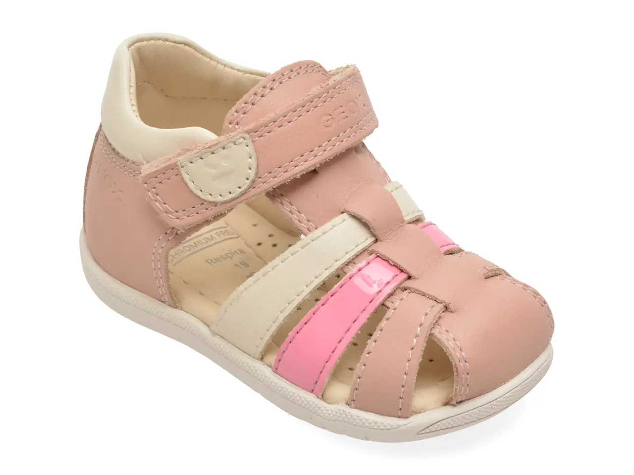 Sandale GEOX roz, B254WB, din piele naturala