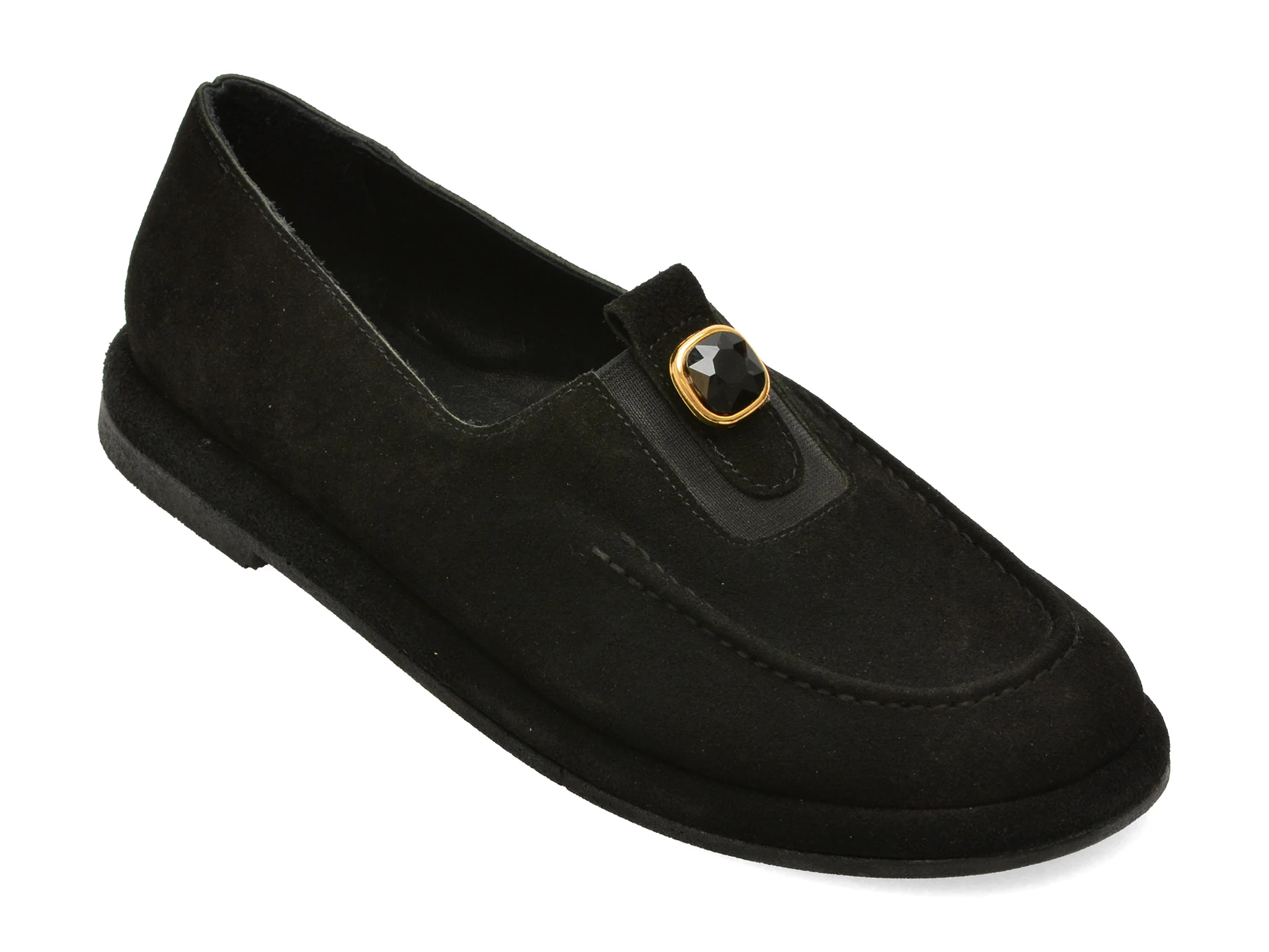 Pantofi EPICA negri, 157H601, din piele intoarsa
