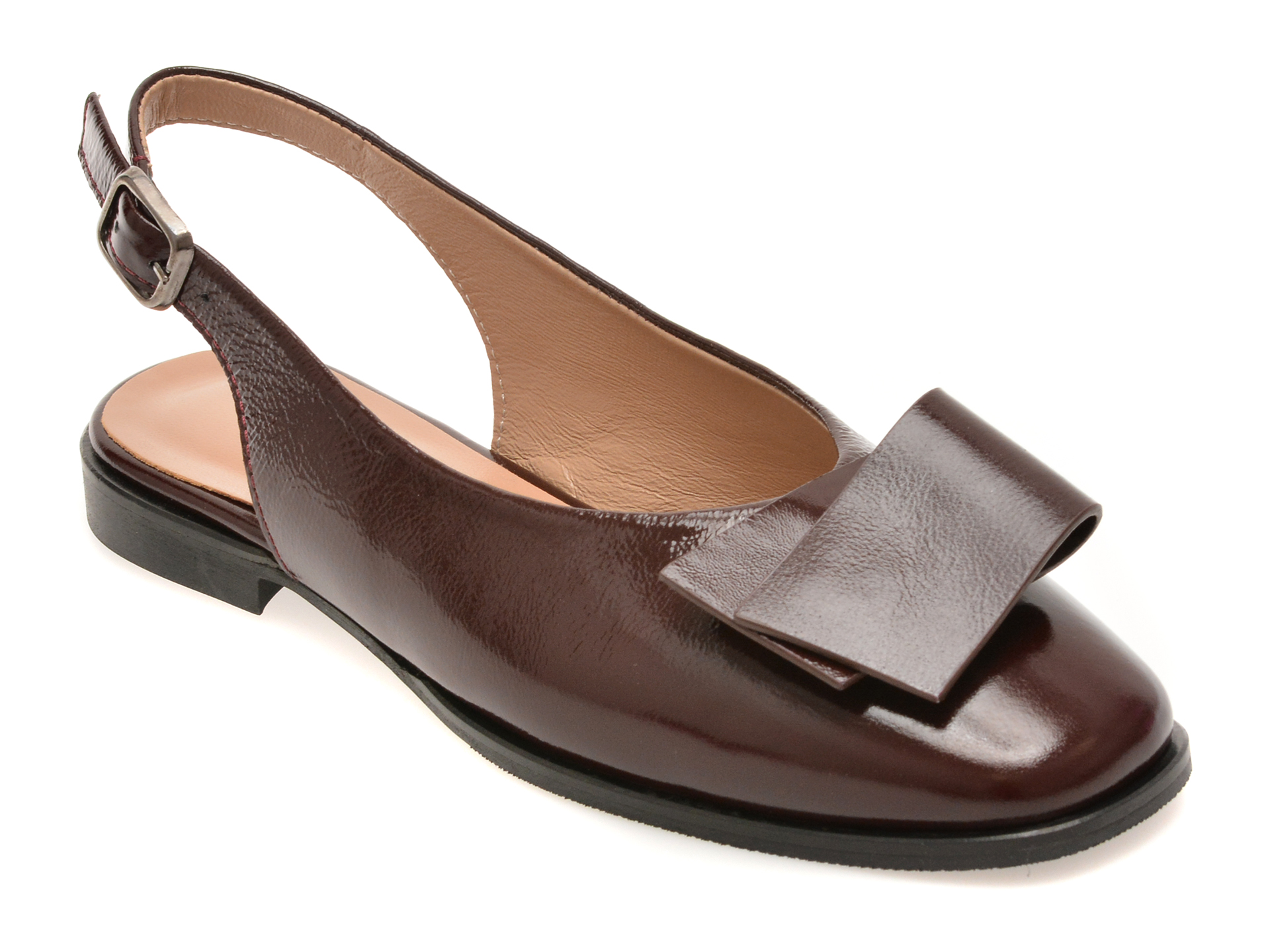 Pantofi eleganti GOLD DEER visinii, 420923, din piele naturala lacuita