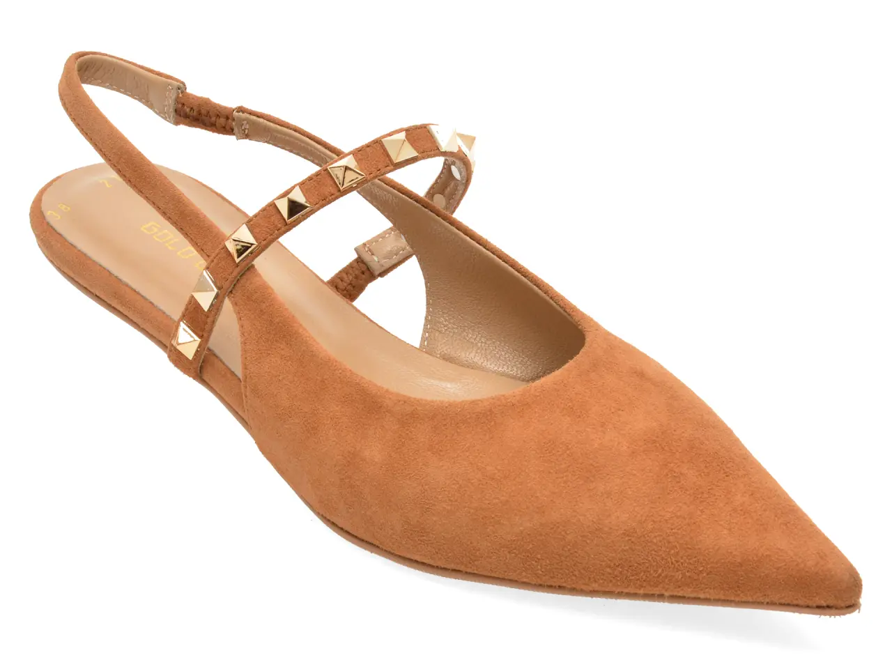 Pantofi eleganti GOLD DEER maro, 432120, din piele intoarsa