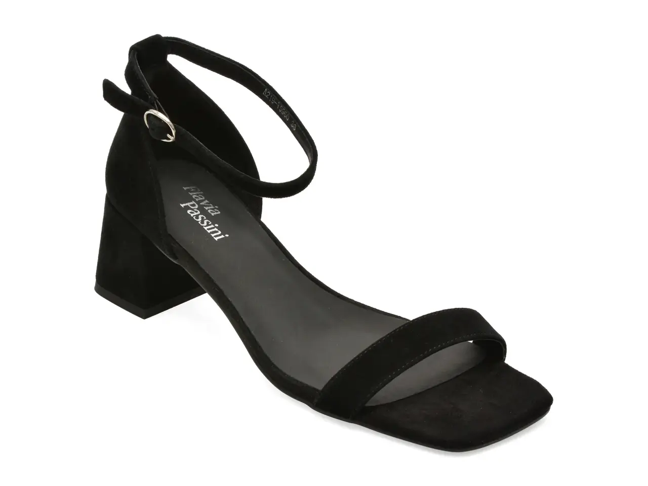 Sandale elegante FLAVIA PASSINI negre, A219, din piele intoarsa