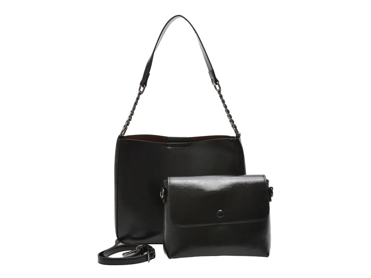 Geanta FLAVIA PASSINI neagra, 2620, din piele ecologica